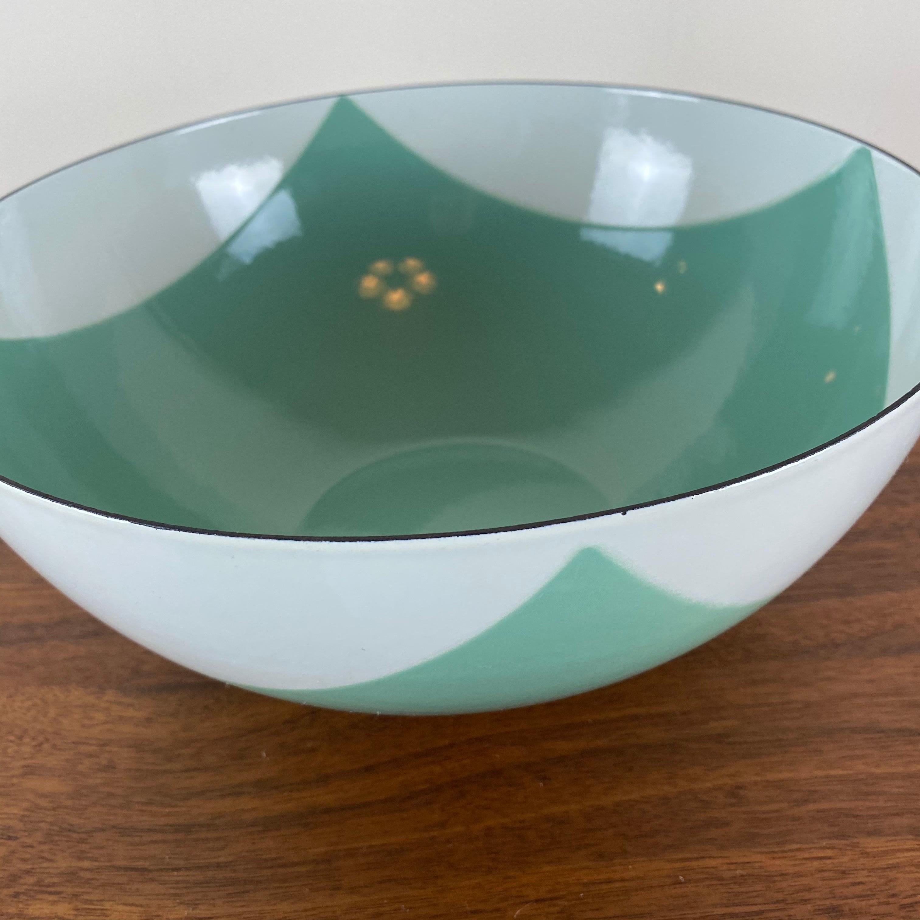 Large Catherineholm Flag Bowl, Seafoam Green Enamel 1