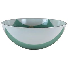 Vintage Large Catherineholm Flag Bowl, Seafoam Green Enamel