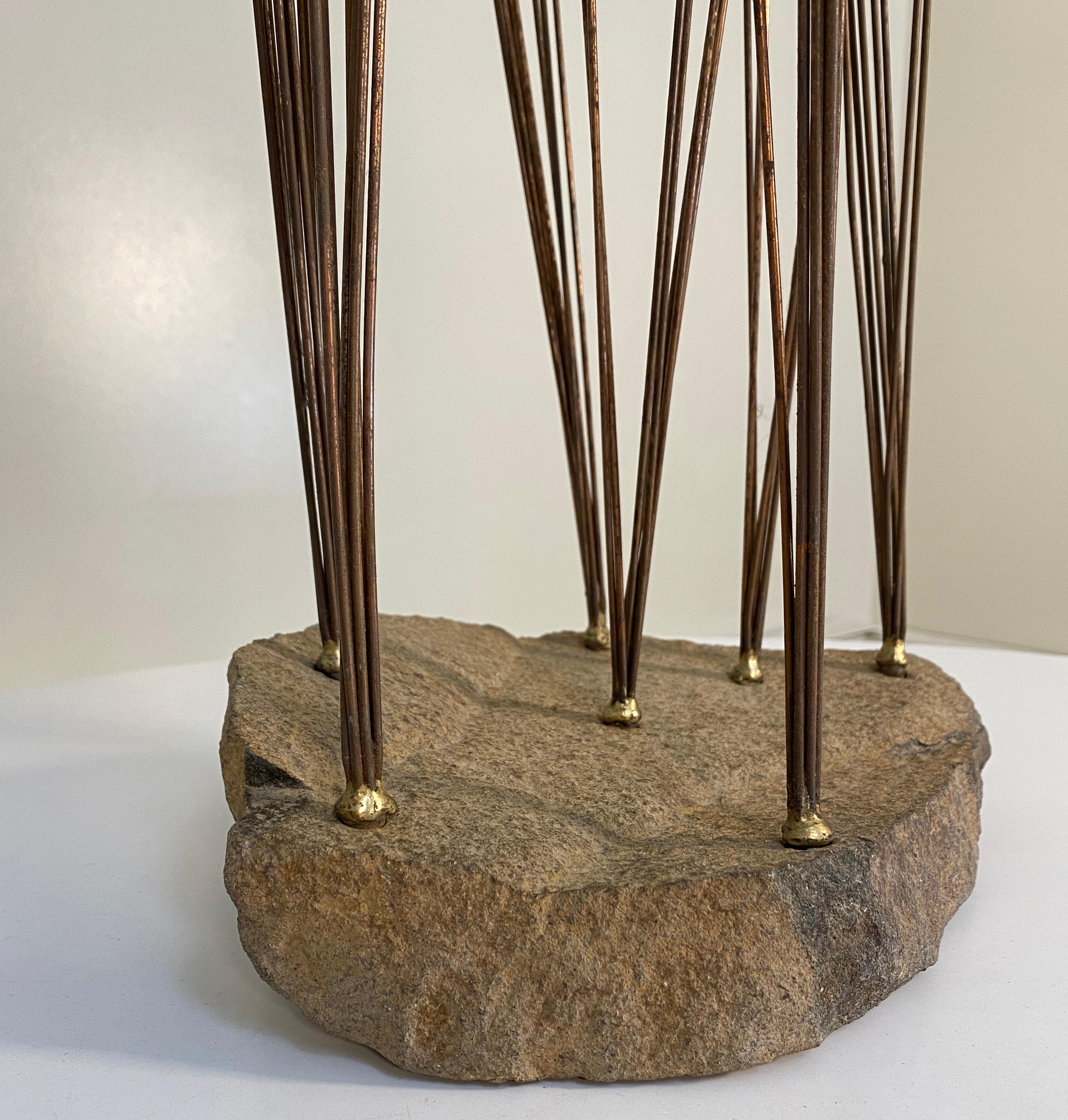 Large Cattails Sculpture Attributed to Curtis Jere In Good Condition For Sale In South Charleston, WV