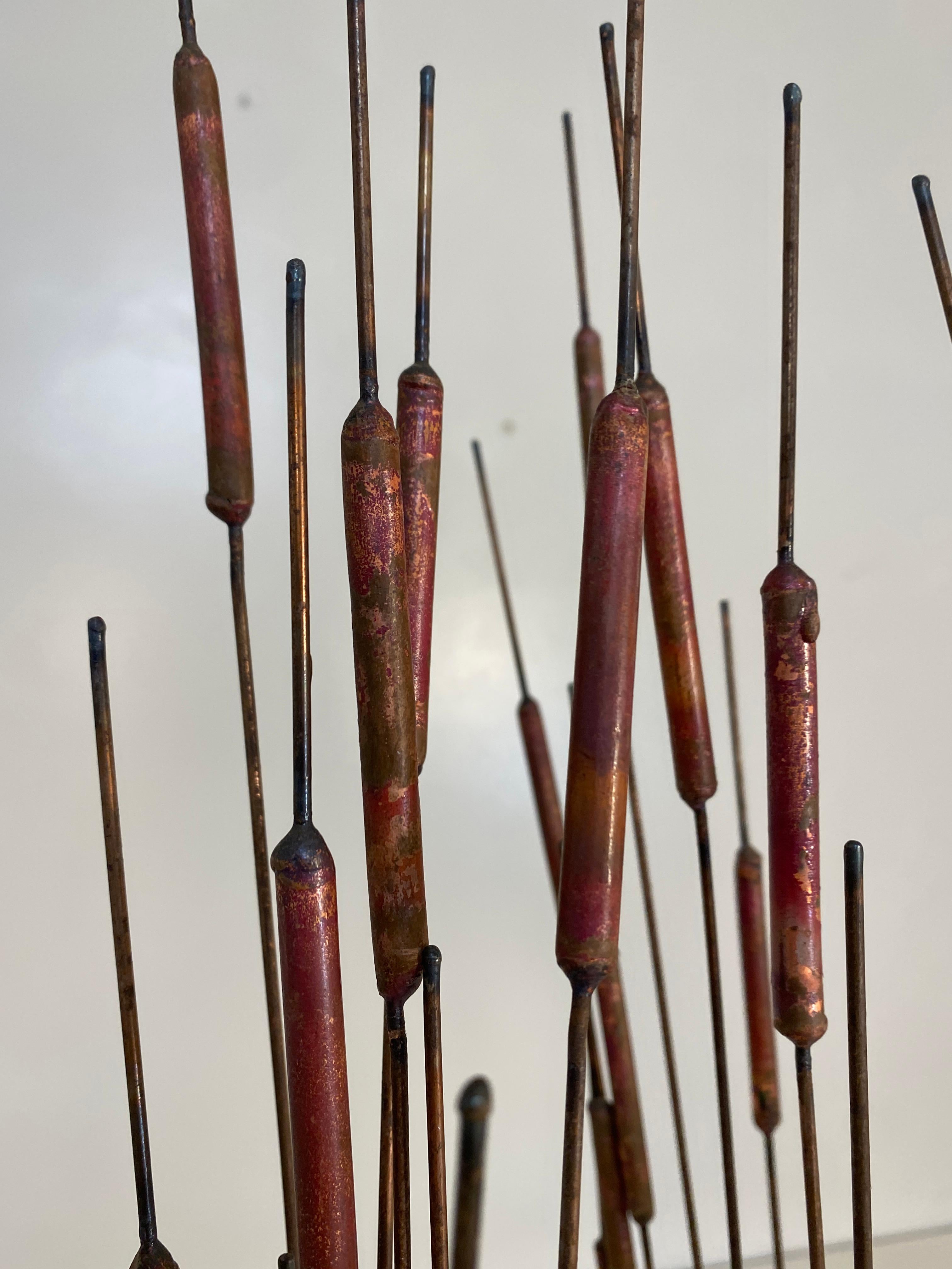 Large Cattails Sculpture Attributed to Curtis Jere For Sale 1