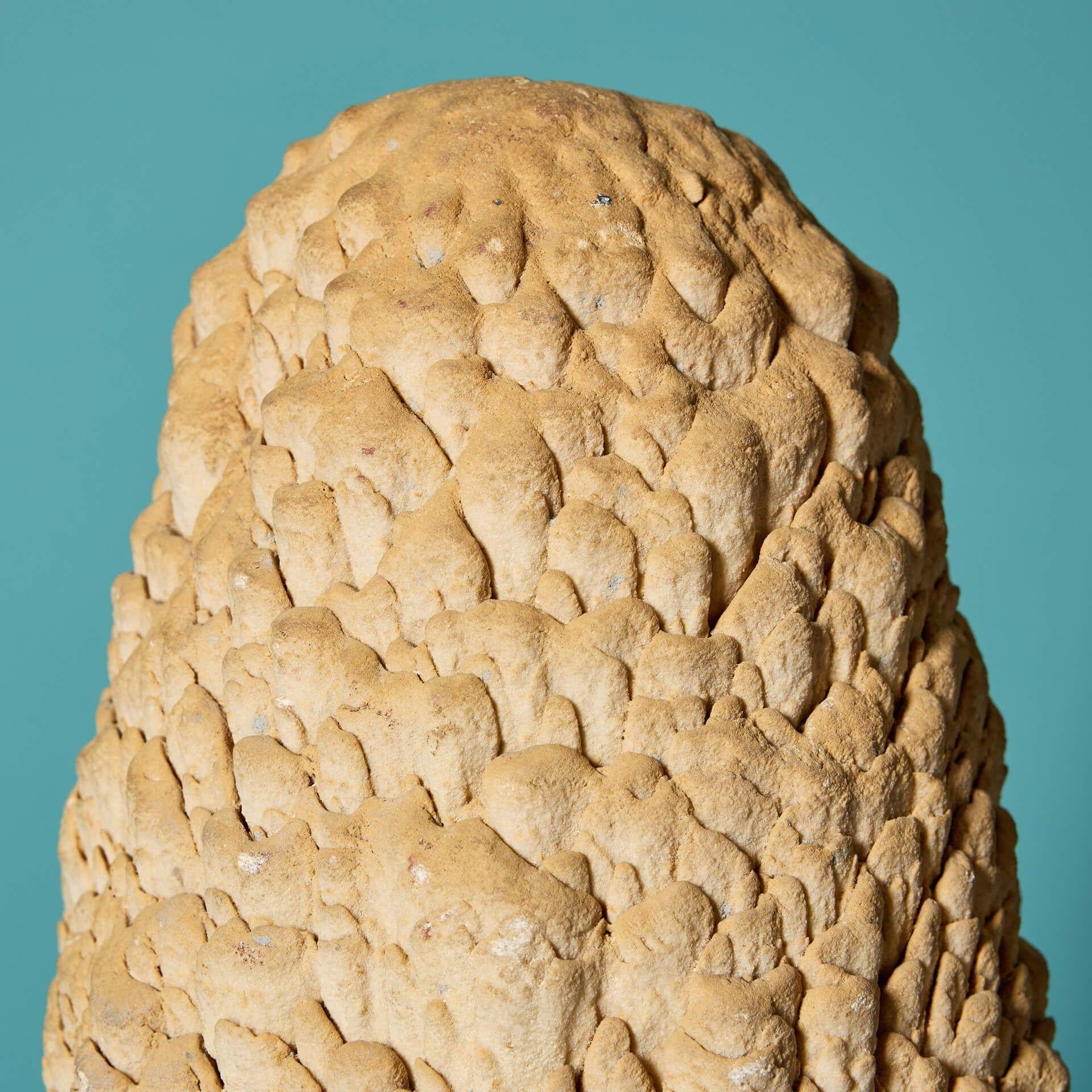 Chinese Large Cave Stalagmite Specimen on Plinth Base For Sale