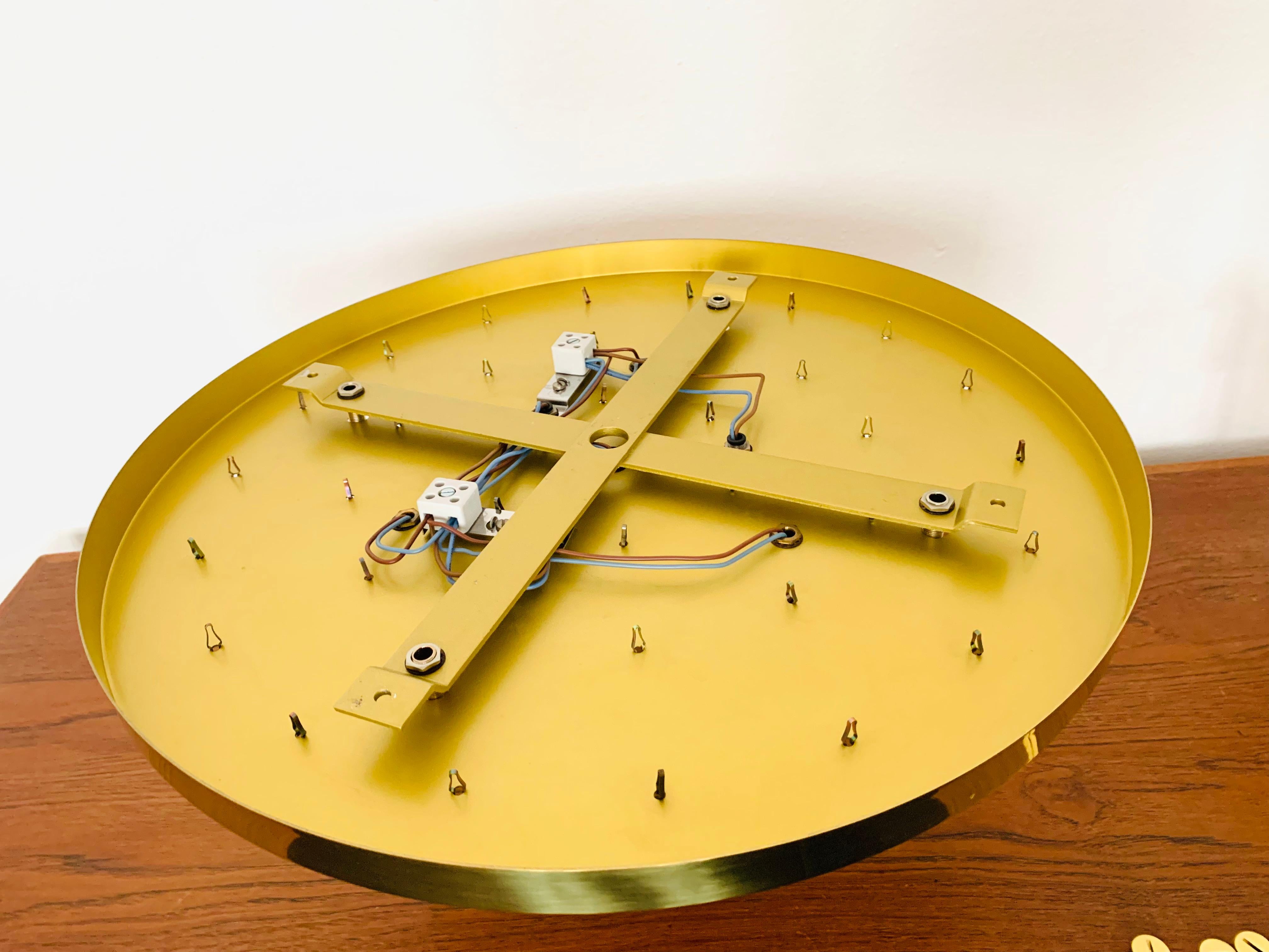 Large Ceiling Chandelier from Glashütte Limburg For Sale 9