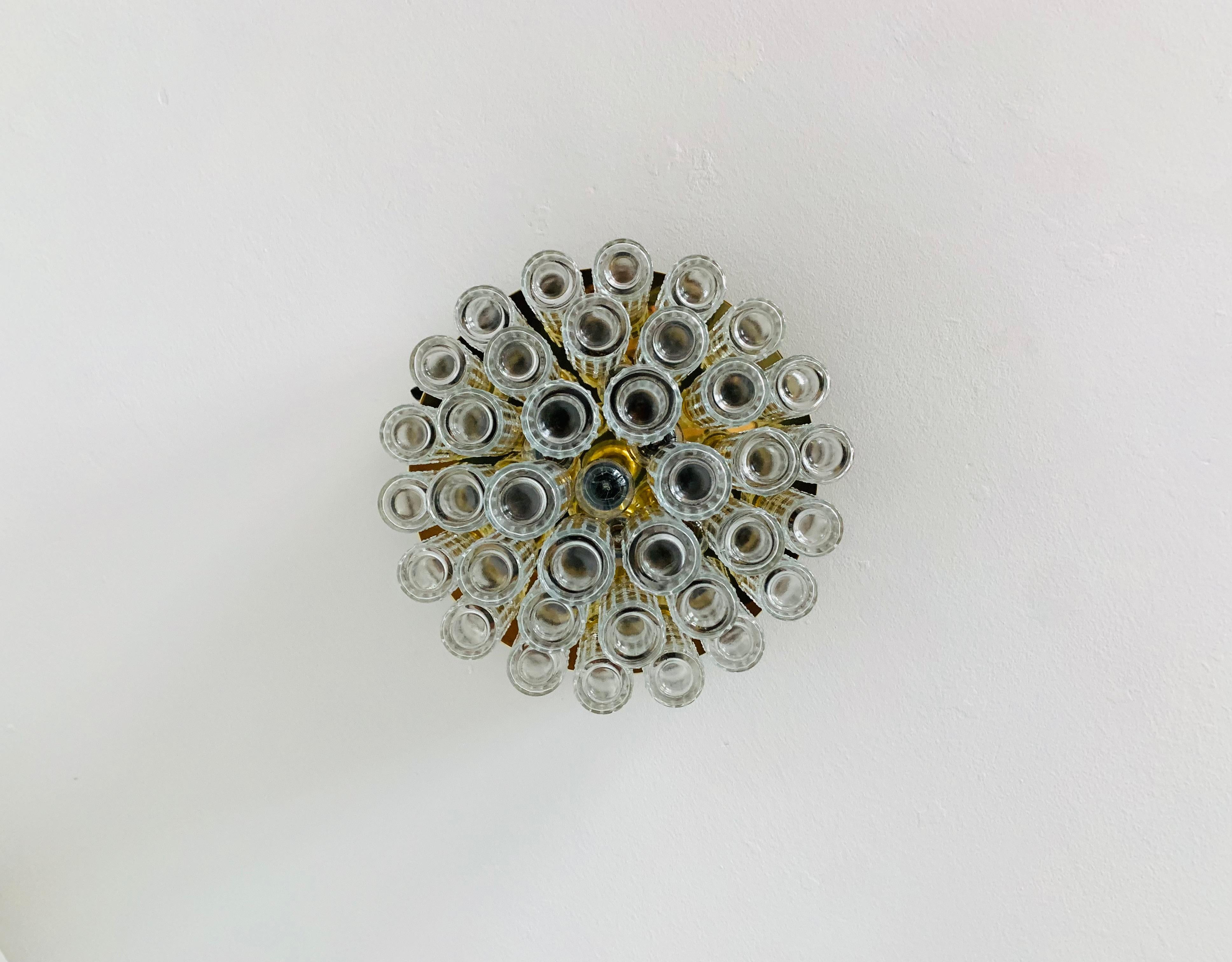 Large Ceiling Chandelier from Glashütte Limburg For Sale 1
