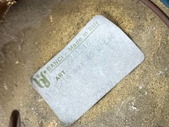 Large Ceiling Lamp 15-lights "Banci" crystals and gold leaf wrought iron, 1960s