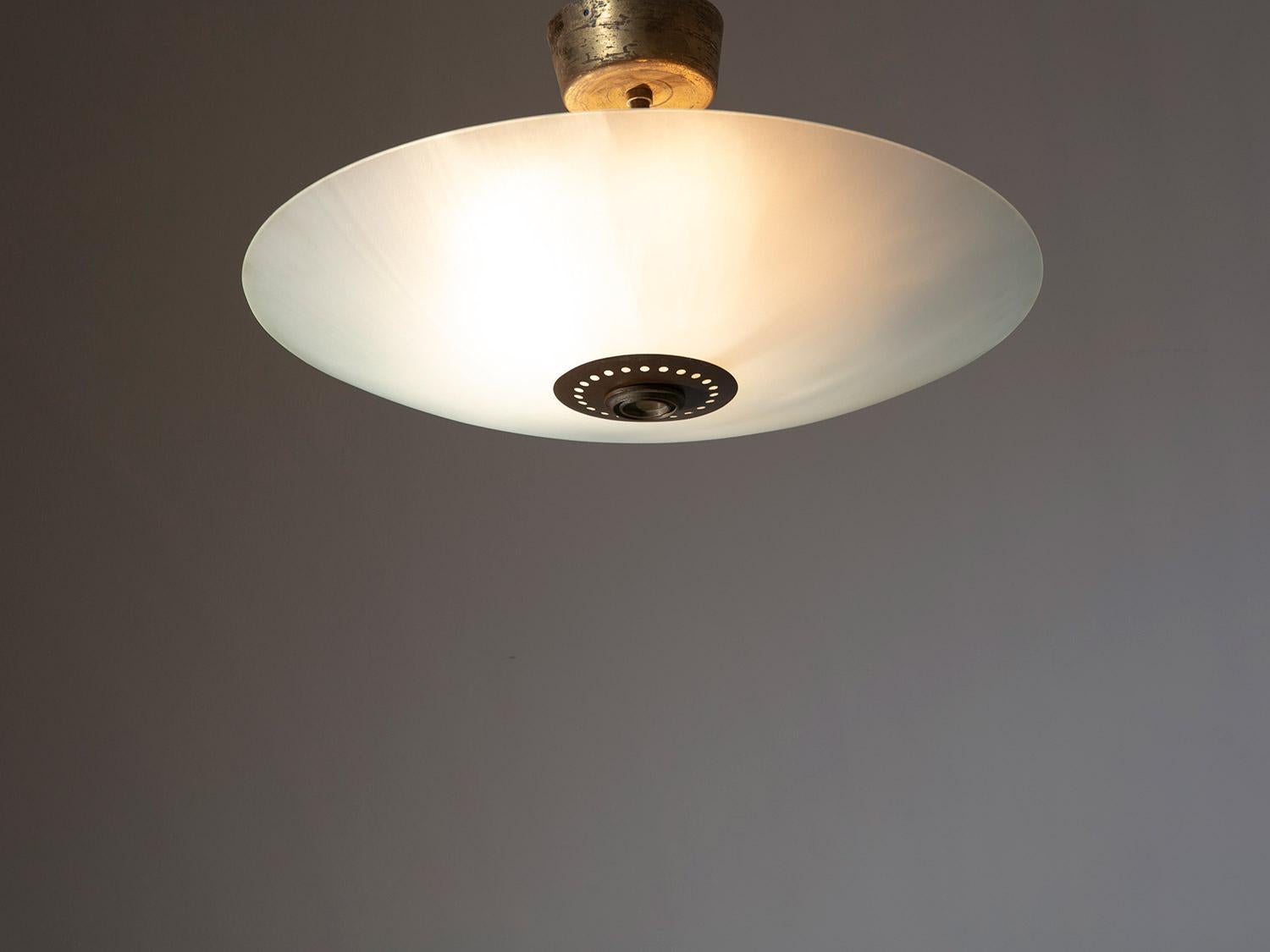 Italian Large Ceiling Lamp Attributed to Pietro Chiesa, Italy, 1940s For Sale