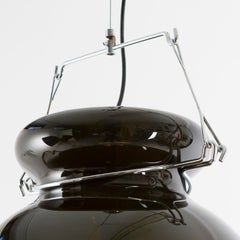 Große Deckenleuchte von Toni Zuccheri für VeArt aus grün schattiertem Muranoglas