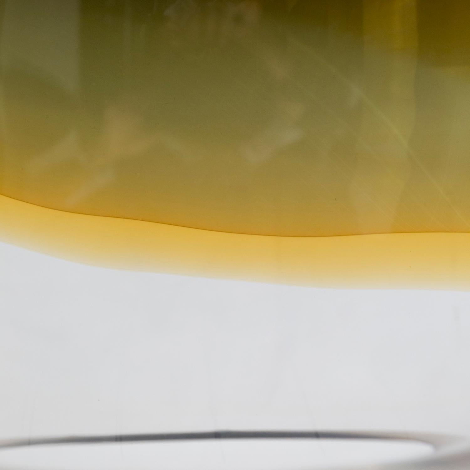 Grande lampe de plafond de Toni Zuccheri pour VeArt en verre de Murano teinté vert en vente 2