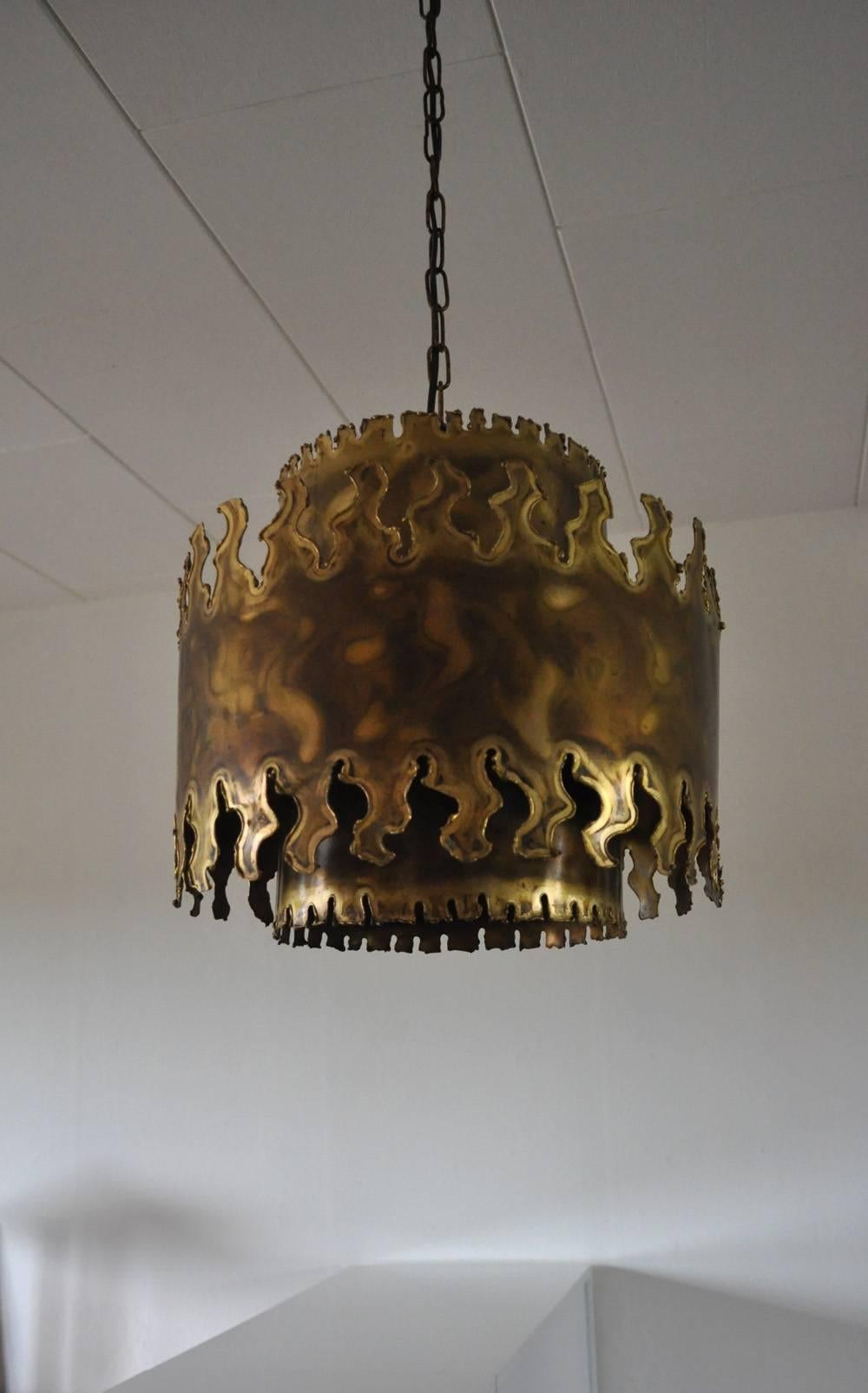 Scandinavian Modern Large Ceiling Lamp Designed by Svend Aage Holm Sørensen in the 1960s in Denmark