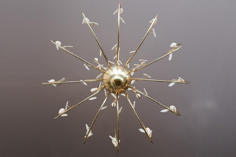 Large Ceiling Lamp Gran Flora, Italy, 1950s For Sale 7