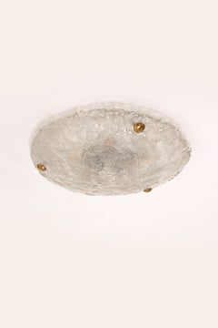 Große Deckenleuchte aus dickem Murano Glass, 1960