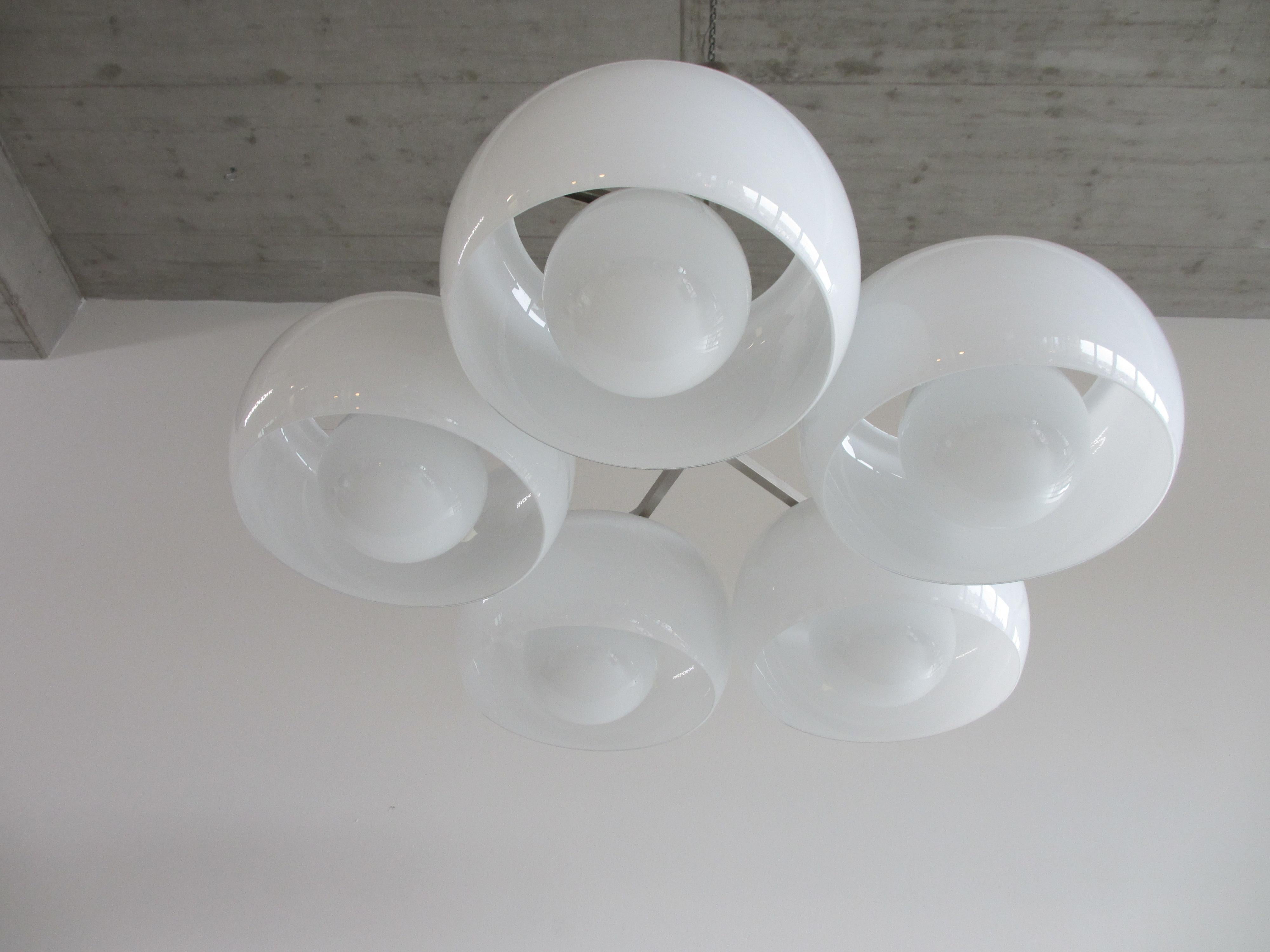 Mid-Century Modern Large Ceiling Lamp PENTACLINIO, designed by Vico MAGISTRETTI for Artemide, 1961