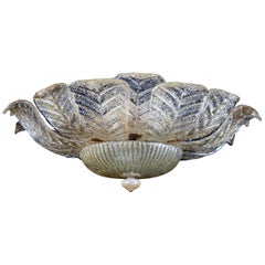 Large Ceiling Leaves Barovier & Toso Flush Mount Murano, 1960