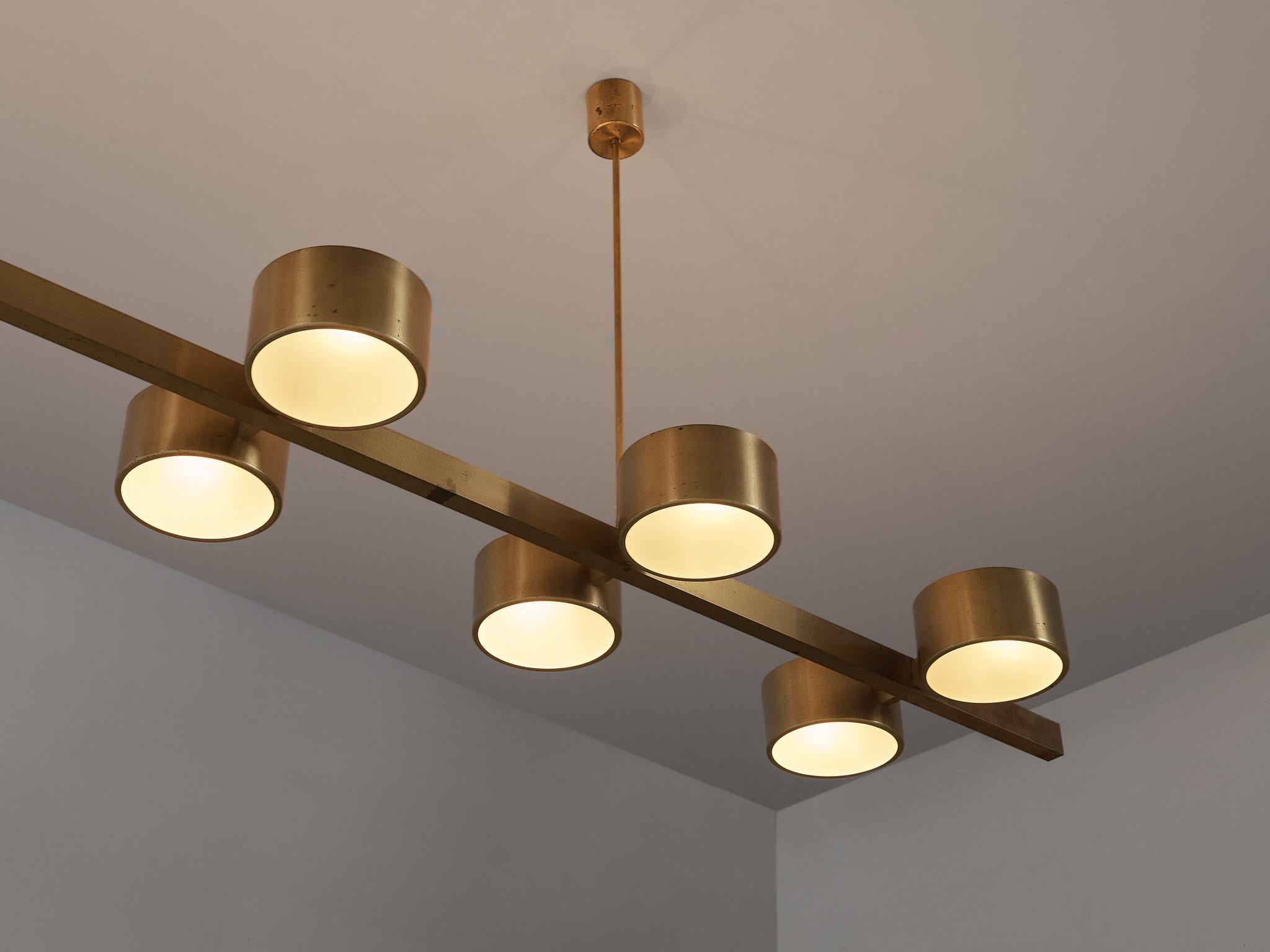 Large Ceiling Light by Hans-Agne Jakobsson in Brass In Good Condition In Waalwijk, NL