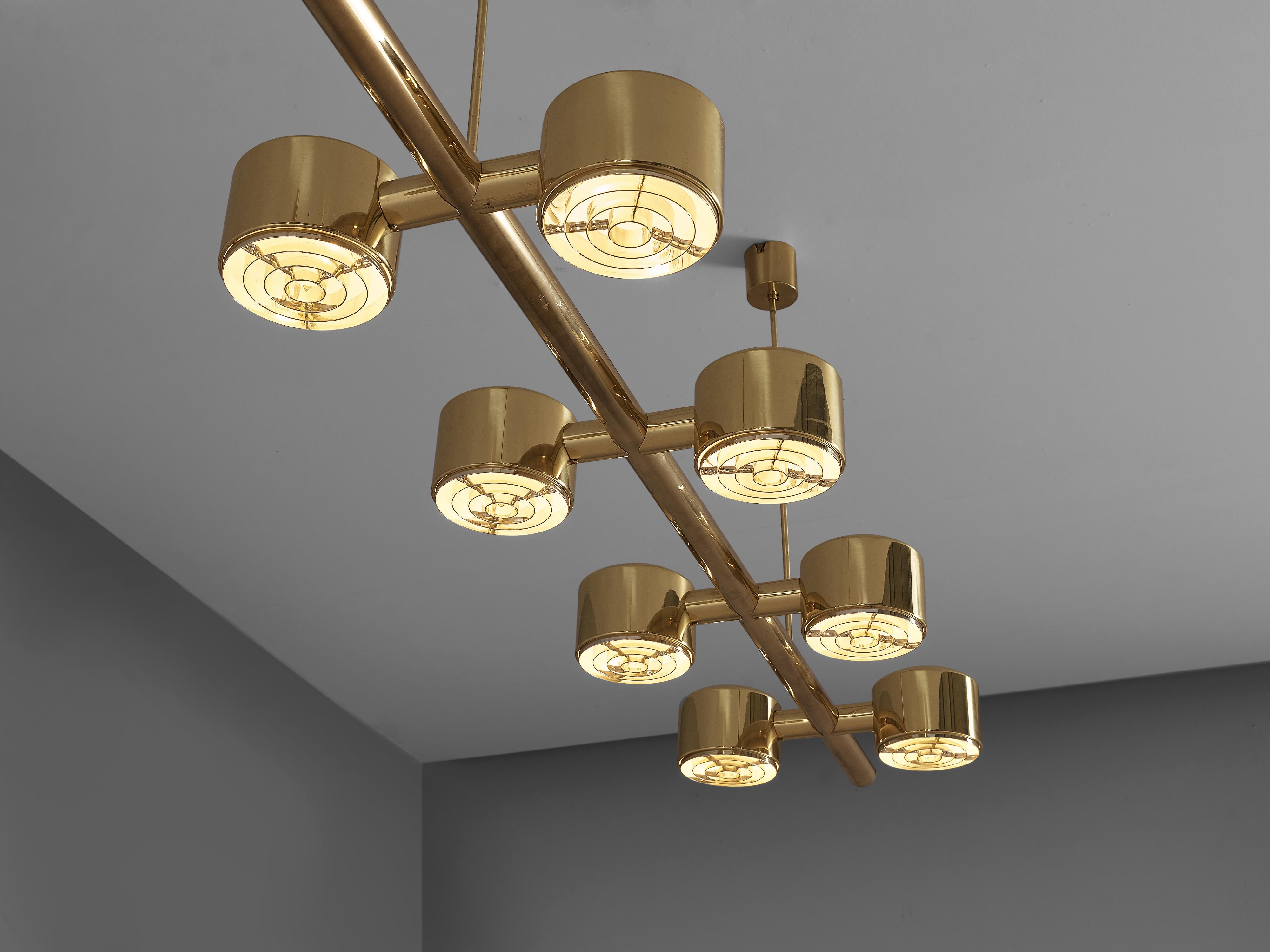 Mid-20th Century Large Ceiling Light by Hans Agne Jakobsson with Length of 10.5 ft. 