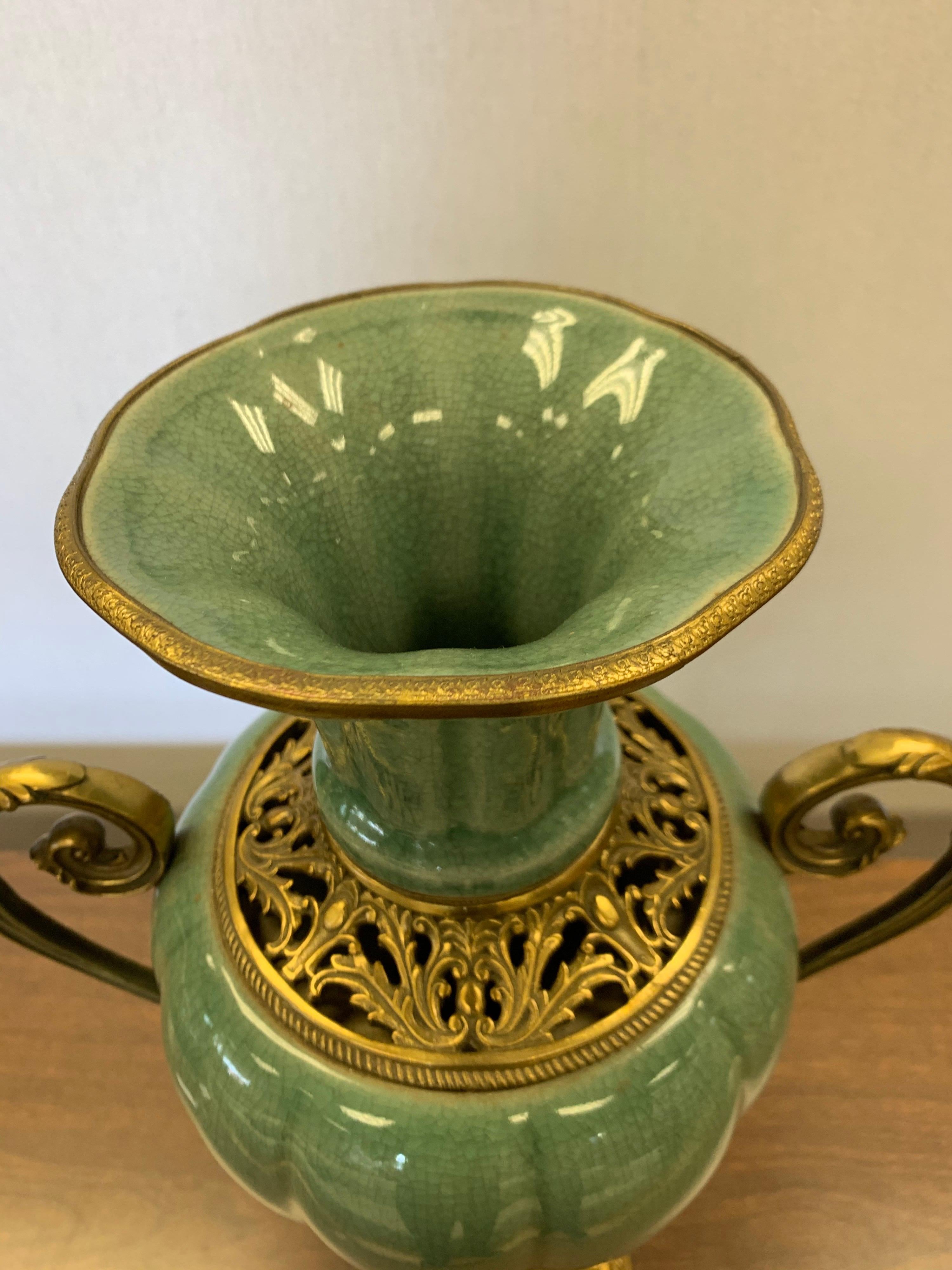 brass urn vase