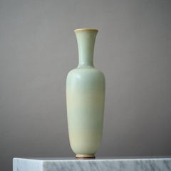 Large Celadon Stoneware Vase by Berndt Friberg, Gustavsberg Studio, Sweden, 1953