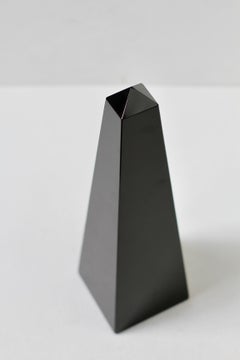 Grande Obelisco Cenedese Mid-Century Modern Vintage Nero Italiano in vetro di Murano