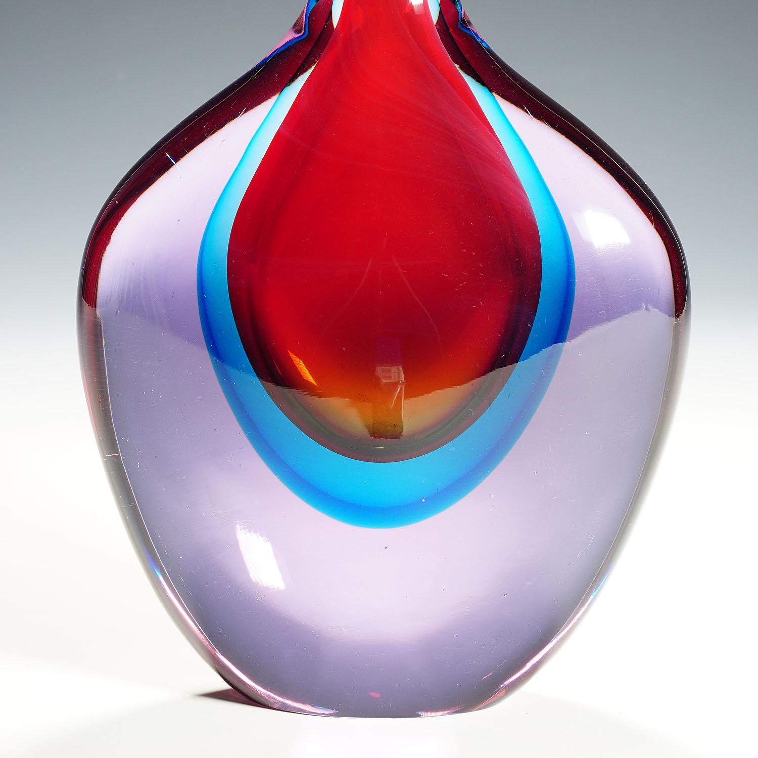 20th Century Large Cenedese Sommerso Glas Vase designed by Antonio Da Ros