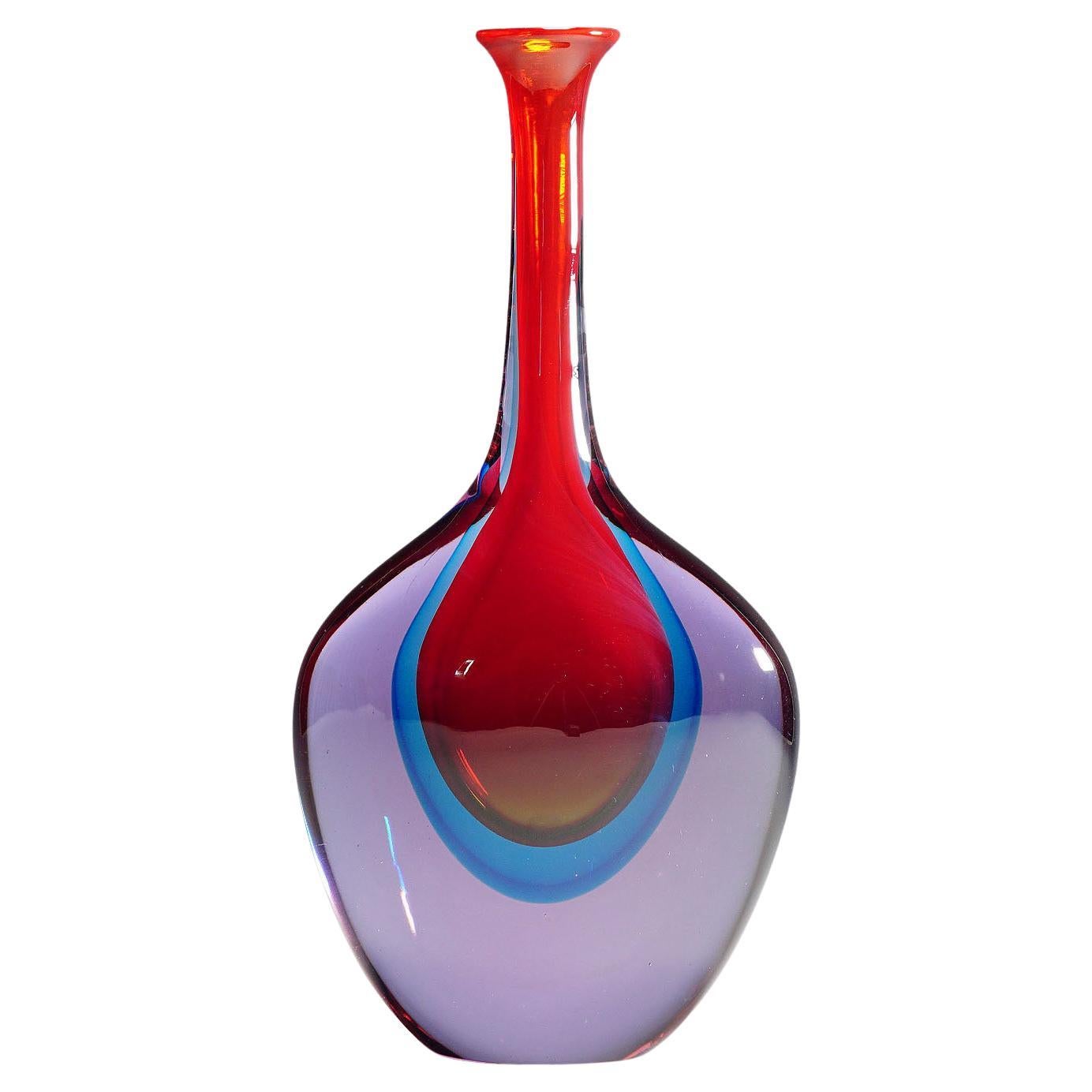 Large Cenedese Sommerso Glas Vase designed by Antonio Da Ros