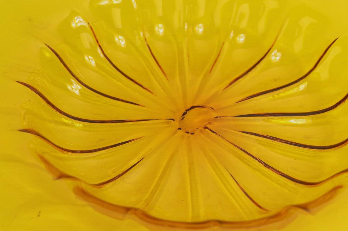 large yellow decorative bowl