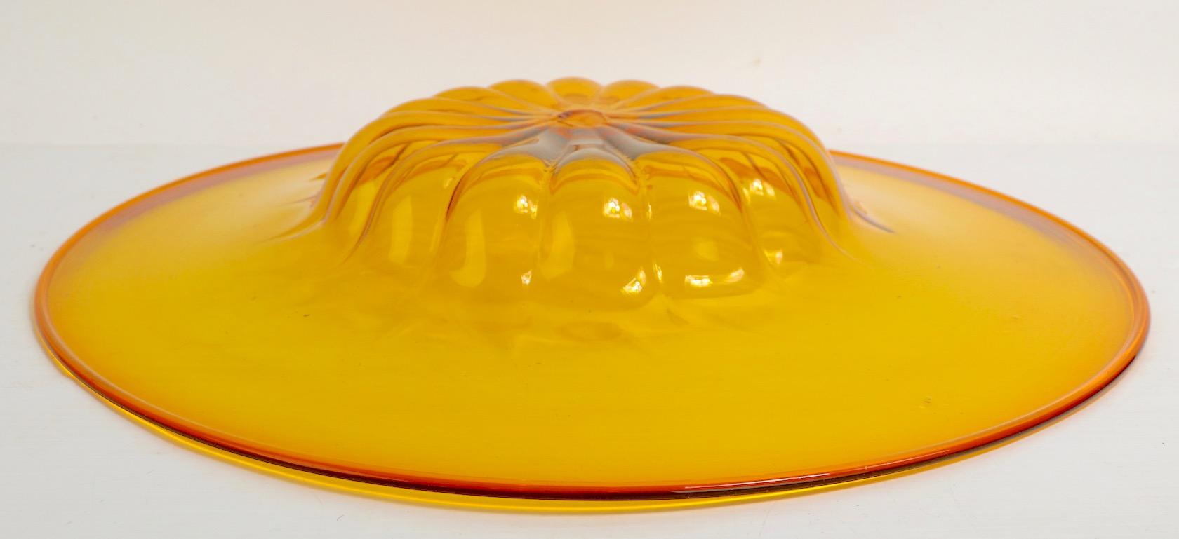 Art Glass Large Centerpiece Bowl by Vittorio Zecchin for Venini