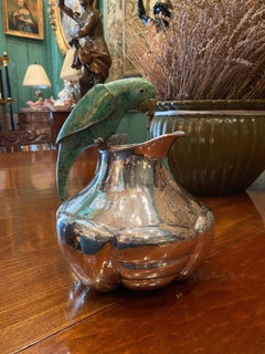 Large Centerpiece Silver Plated Hand Hammered Lobed Pitcher Bowl Emilia Castillo