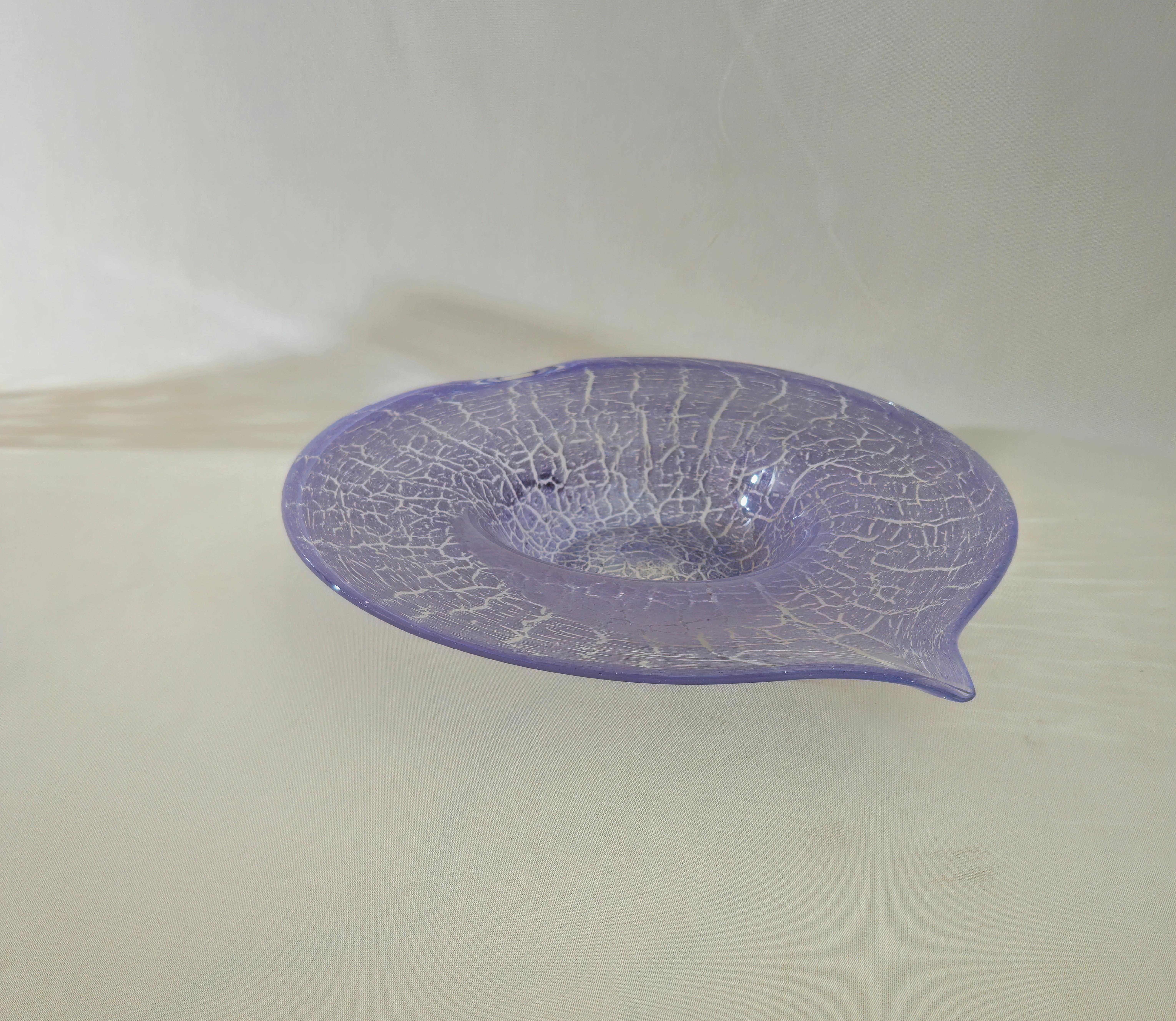 Large Centerpieces Murano Glass Violet Transparent Midcentury Modern Italy 1970s For Sale 5