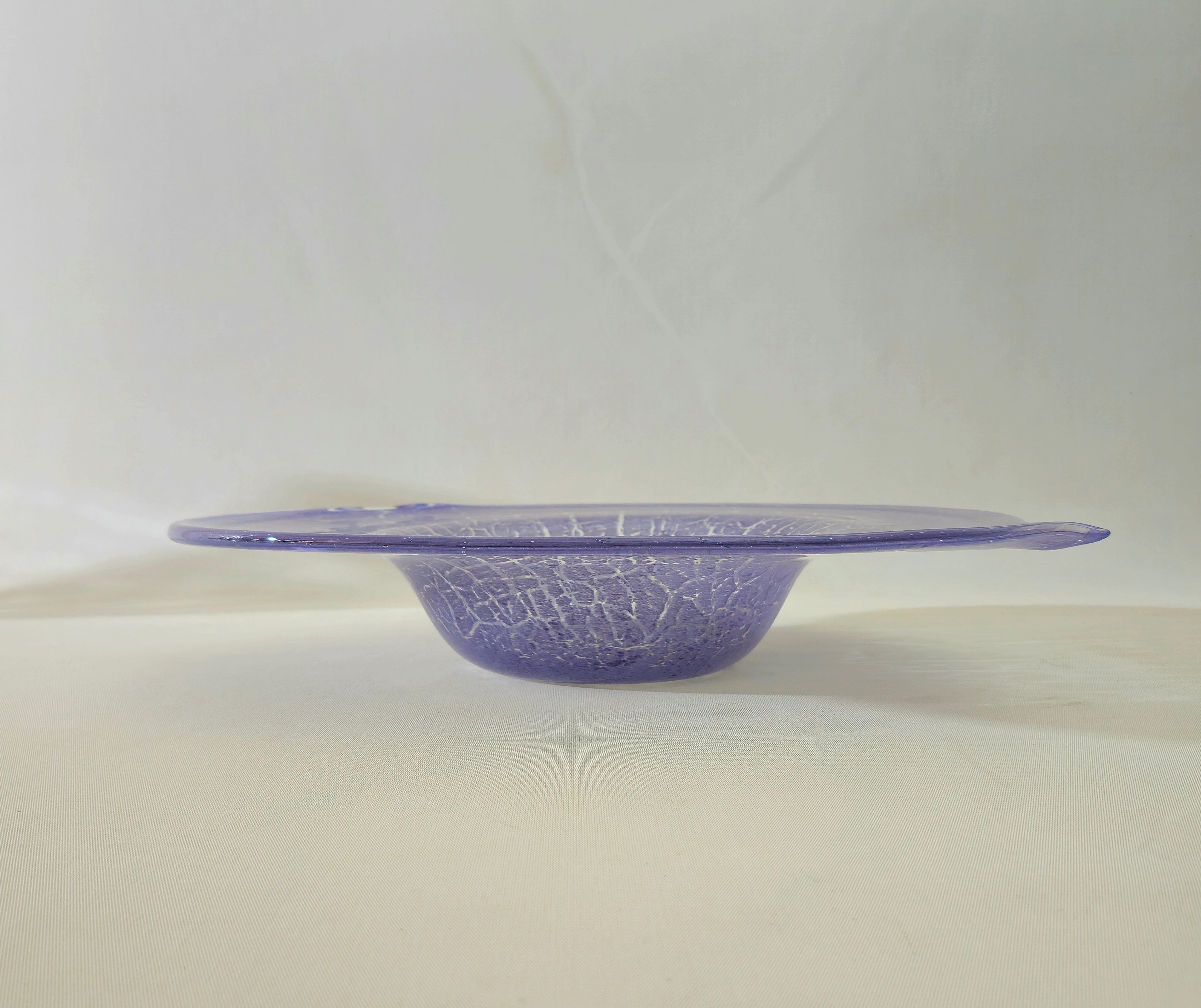 Large Centerpieces Murano Glass Violet Transparent Midcentury Modern Italy 1970s For Sale 6