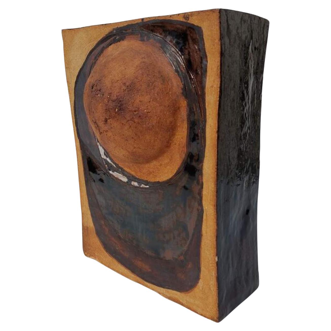 Grande vaso in ceramica e terracotta Chamotte, 1970, Karen Boel