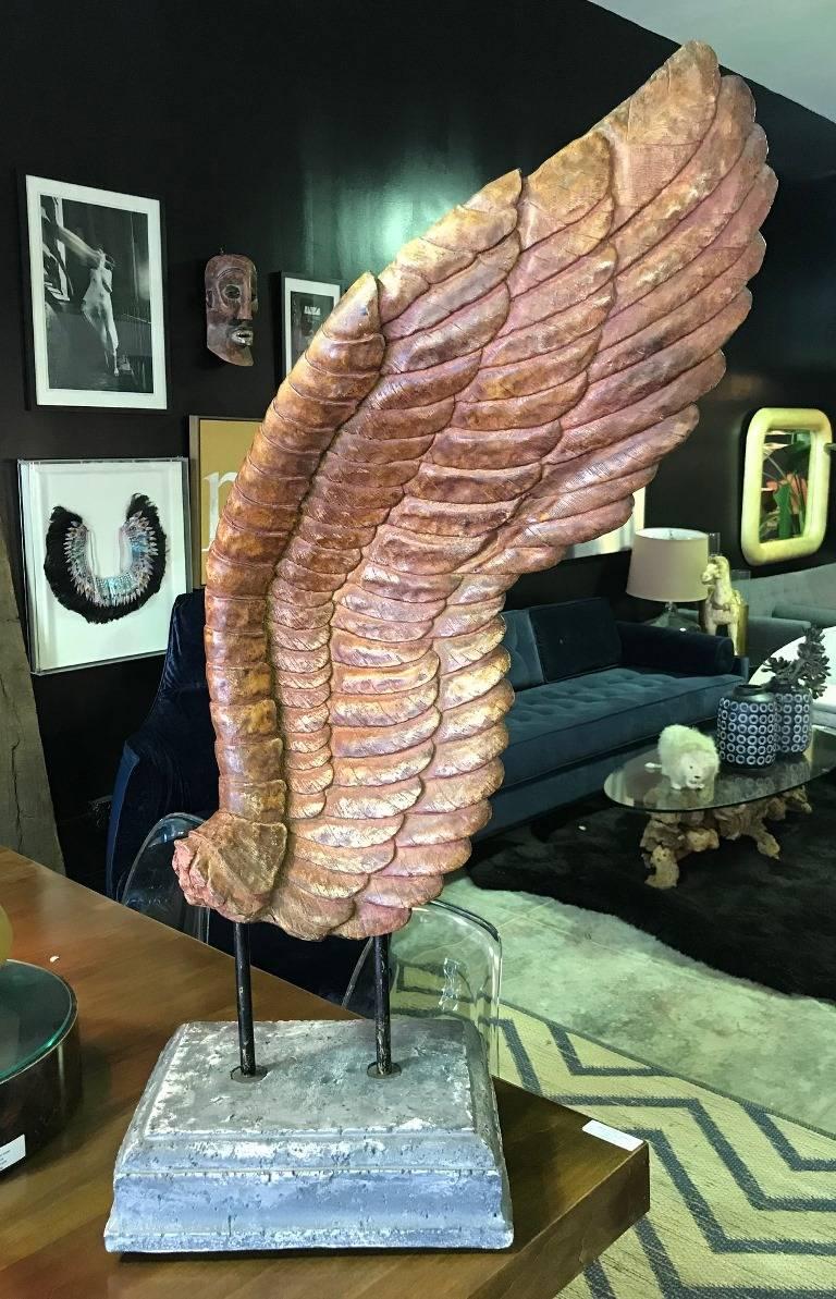 Large Ceramic Angel Wing Sculpture 1