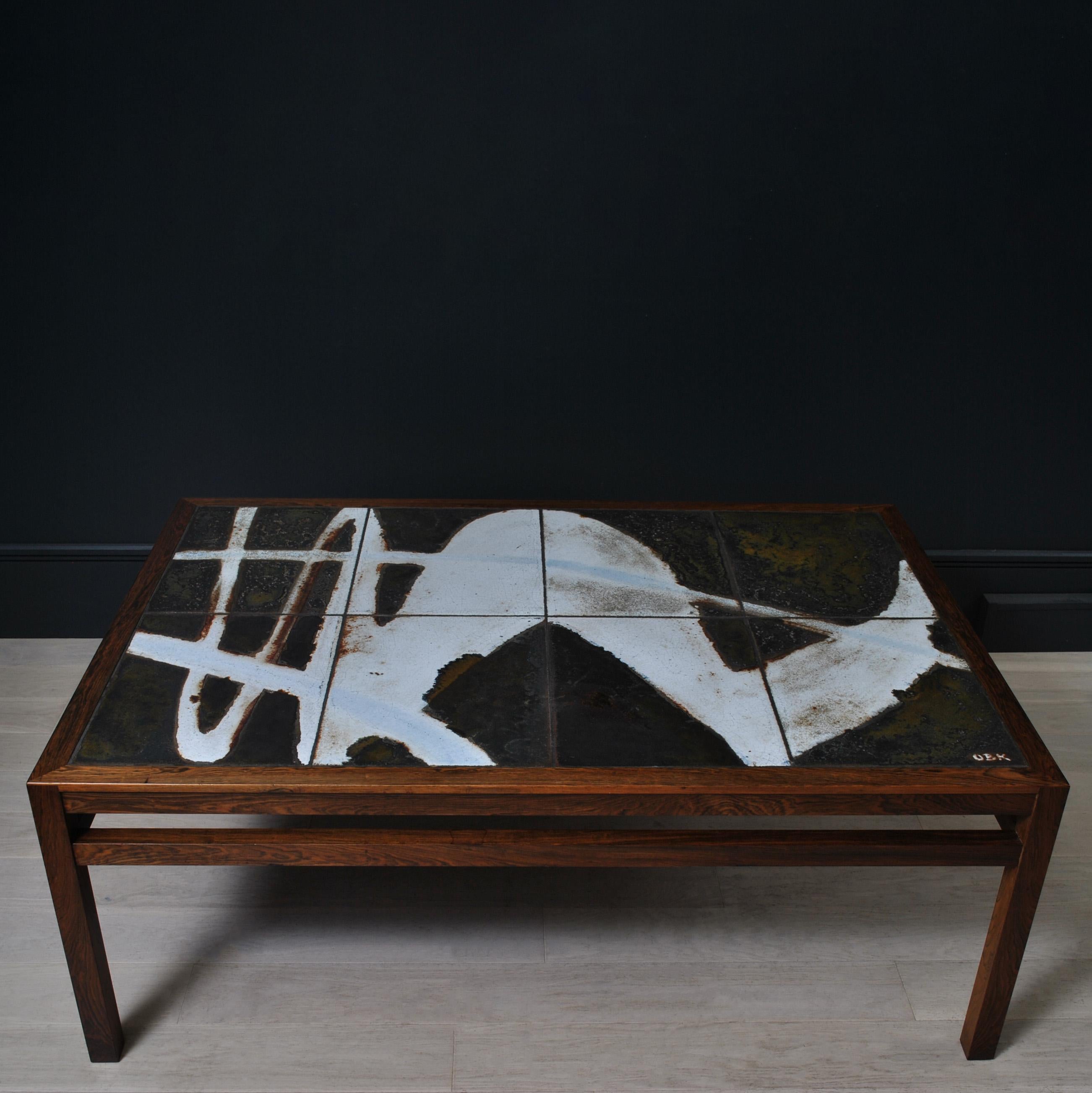 Large Ceramic Art Table, Ole Bjorn Kruger 6