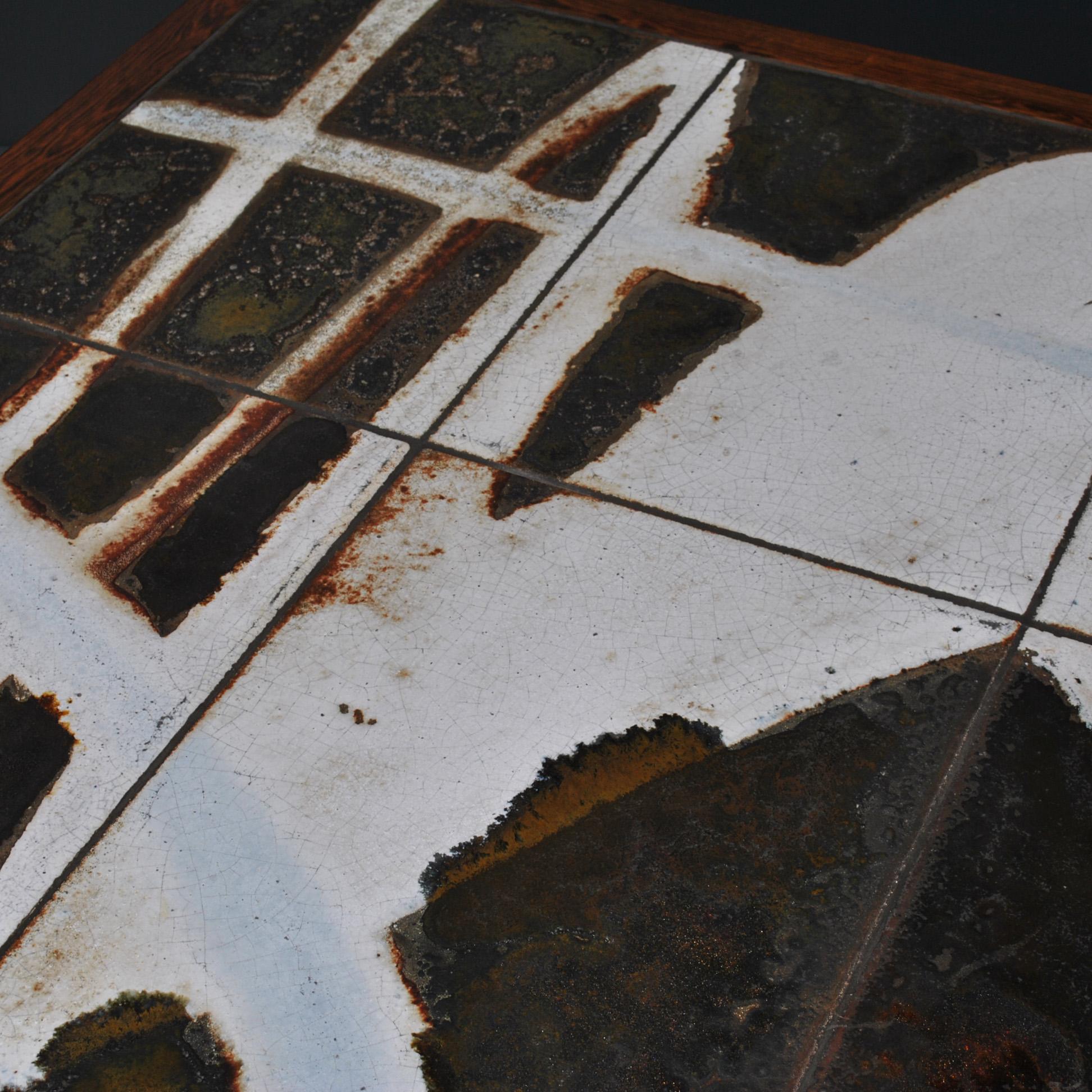 20th Century Large Ceramic Art Table, Ole Bjorn Kruger