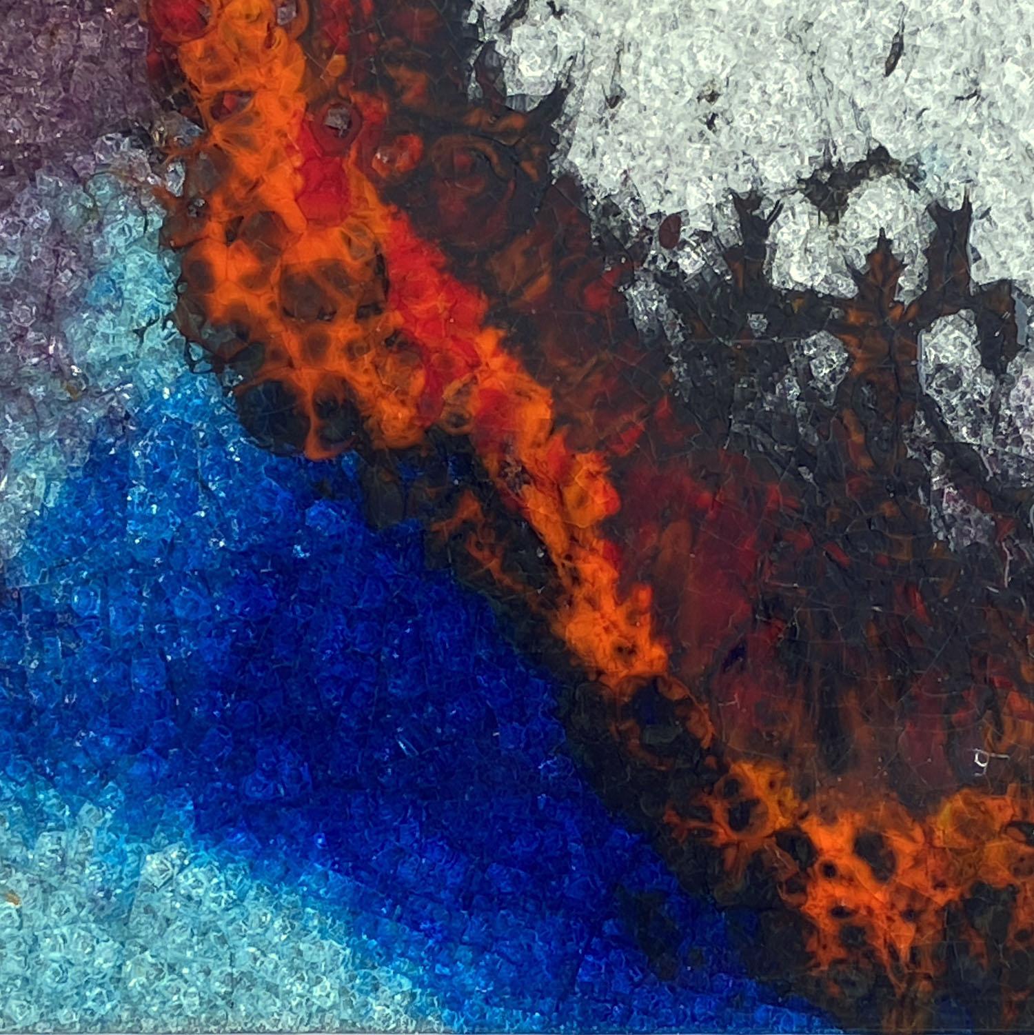 Grandi piastrelle d'arte in ceramica con smalti brillanti multicolori 1960 in vendita 4