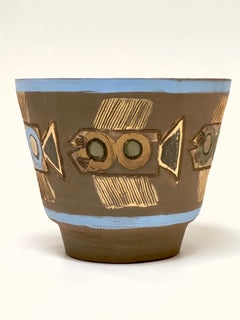 Gran cuenco de cerámica, Albert Thiry, Vallauris c. 1980