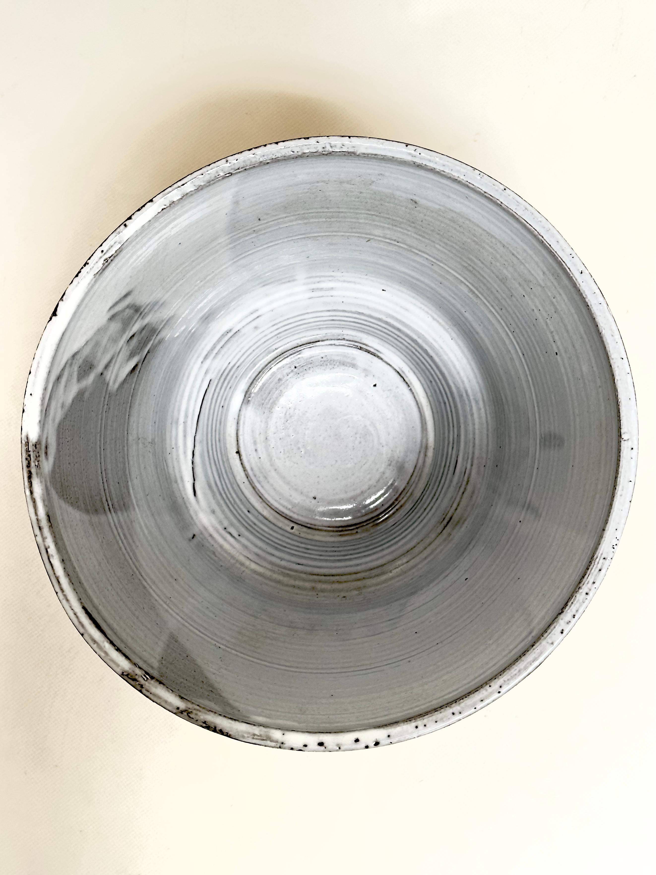 Late 20th Century Large Ceramic Bowl, Albert Thiry, Vallauris c. 1980 For Sale