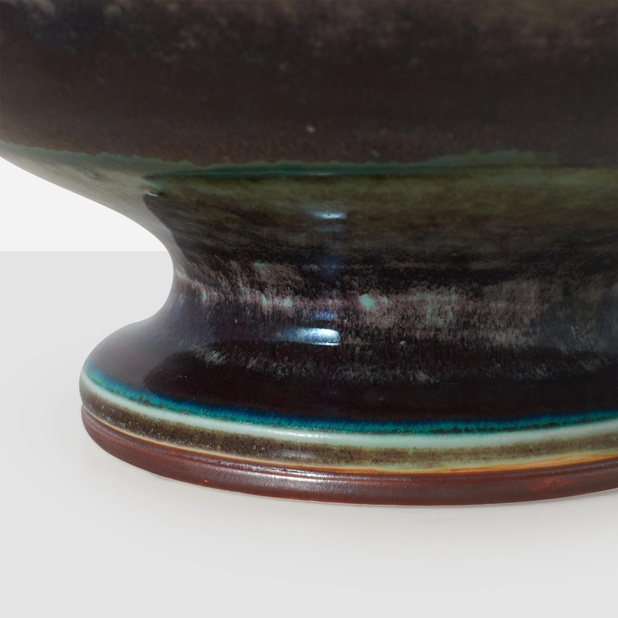 Swedish Large Ceramic Bowl by Berndt Friberg For Sale