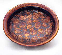 Large Ceramic Bowl by Bottega Vignoli Hand Painted Glazed Majolica Contemporary