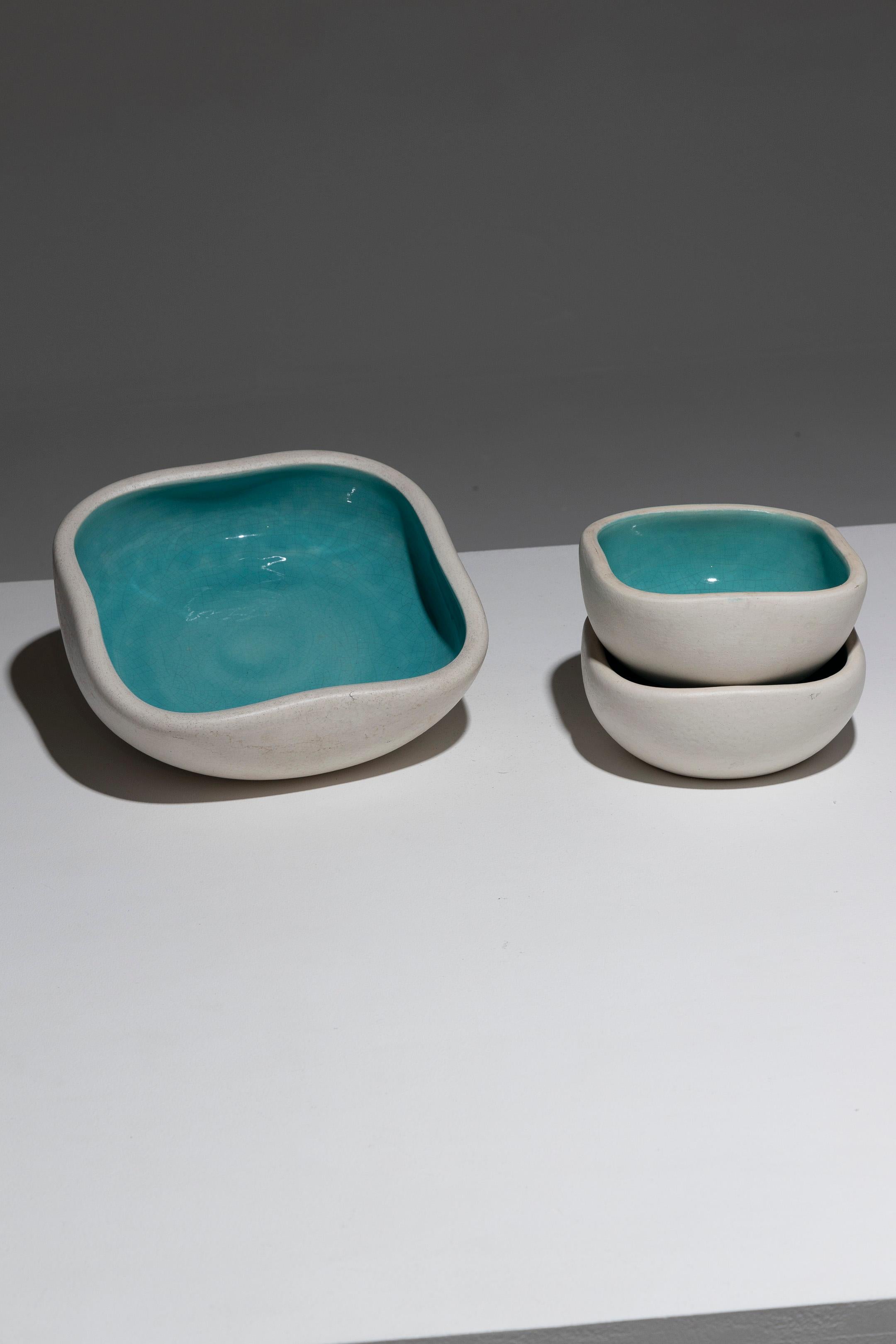 20th Century Large Ceramic Bowl by Keramos, 1950s
