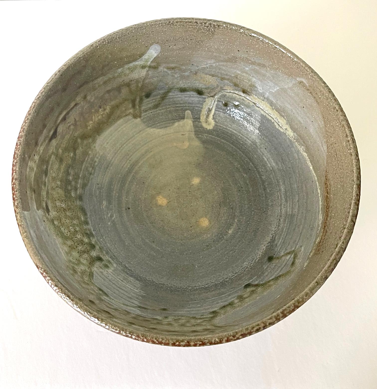 American Large Ceramic Bowl Toshiko Takaezu For Sale
