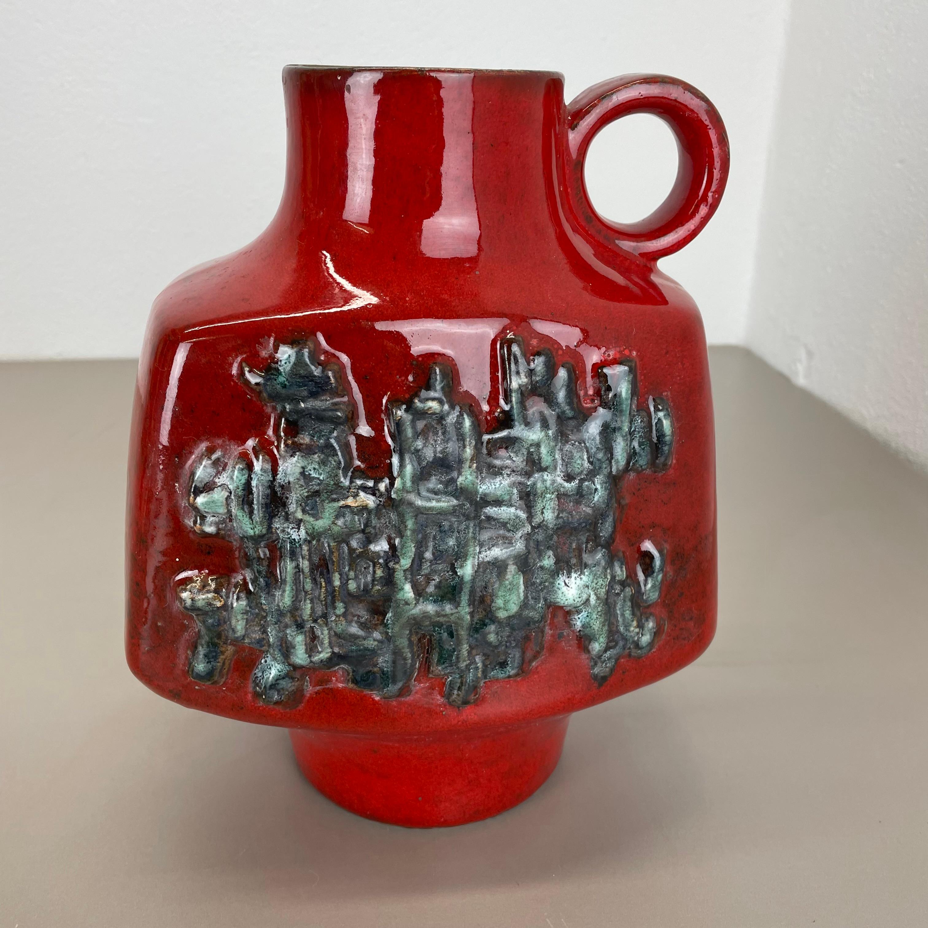 Large Ceramic Brutalist Vase FAT LAVA by Walter Gerhards, Germany, 1970s For Sale 9