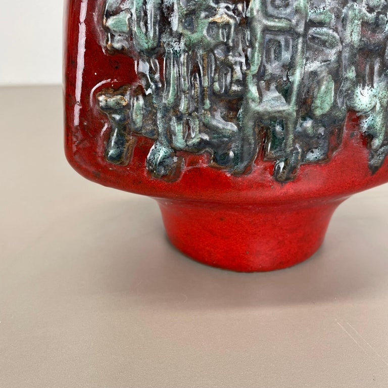 Large Ceramic Brutalist Vase FAT LAVA by Walter Gerhards, Germany