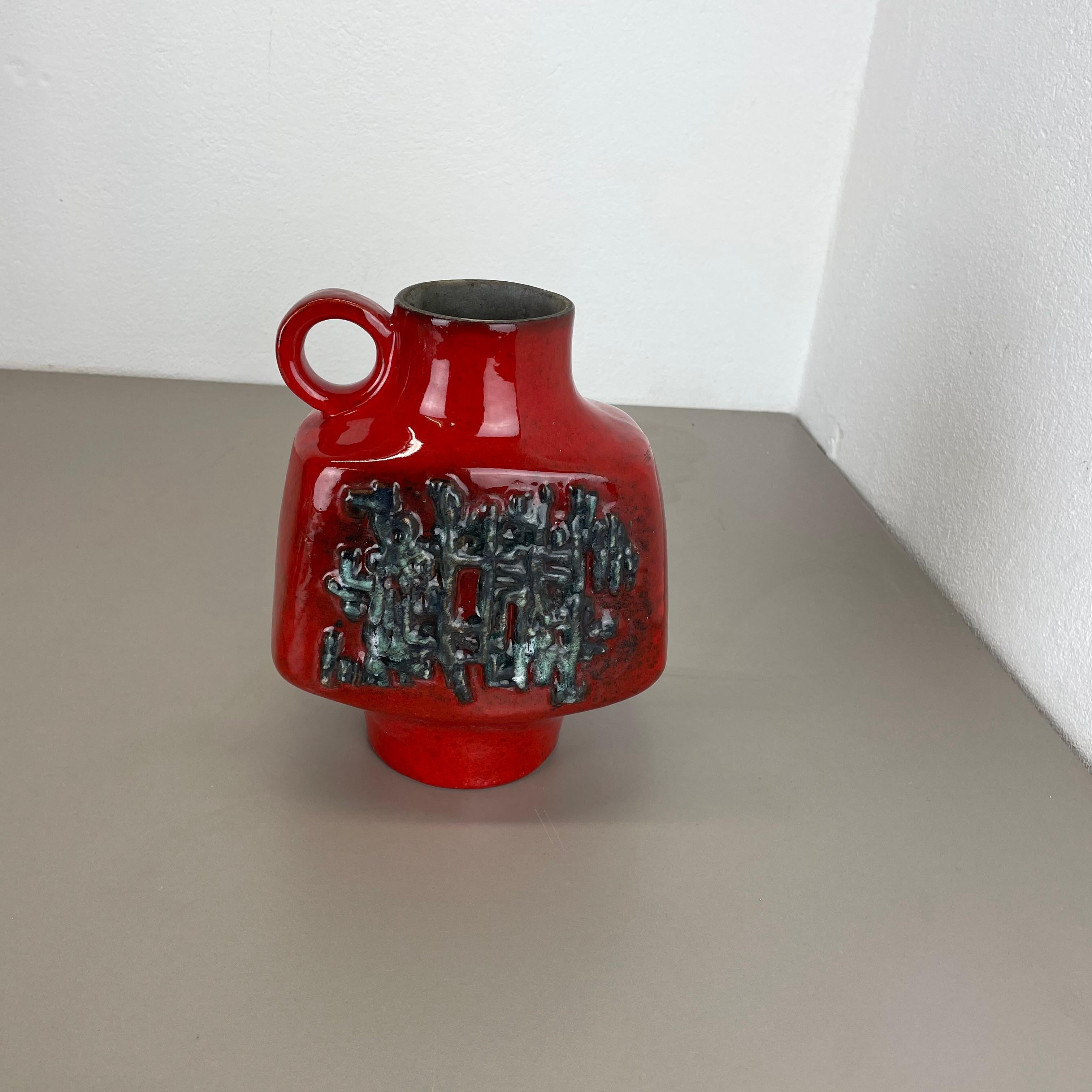 Mid-Century Modern Large Ceramic Brutalist Vase FAT LAVA by Walter Gerhards, Germany, 1970s For Sale