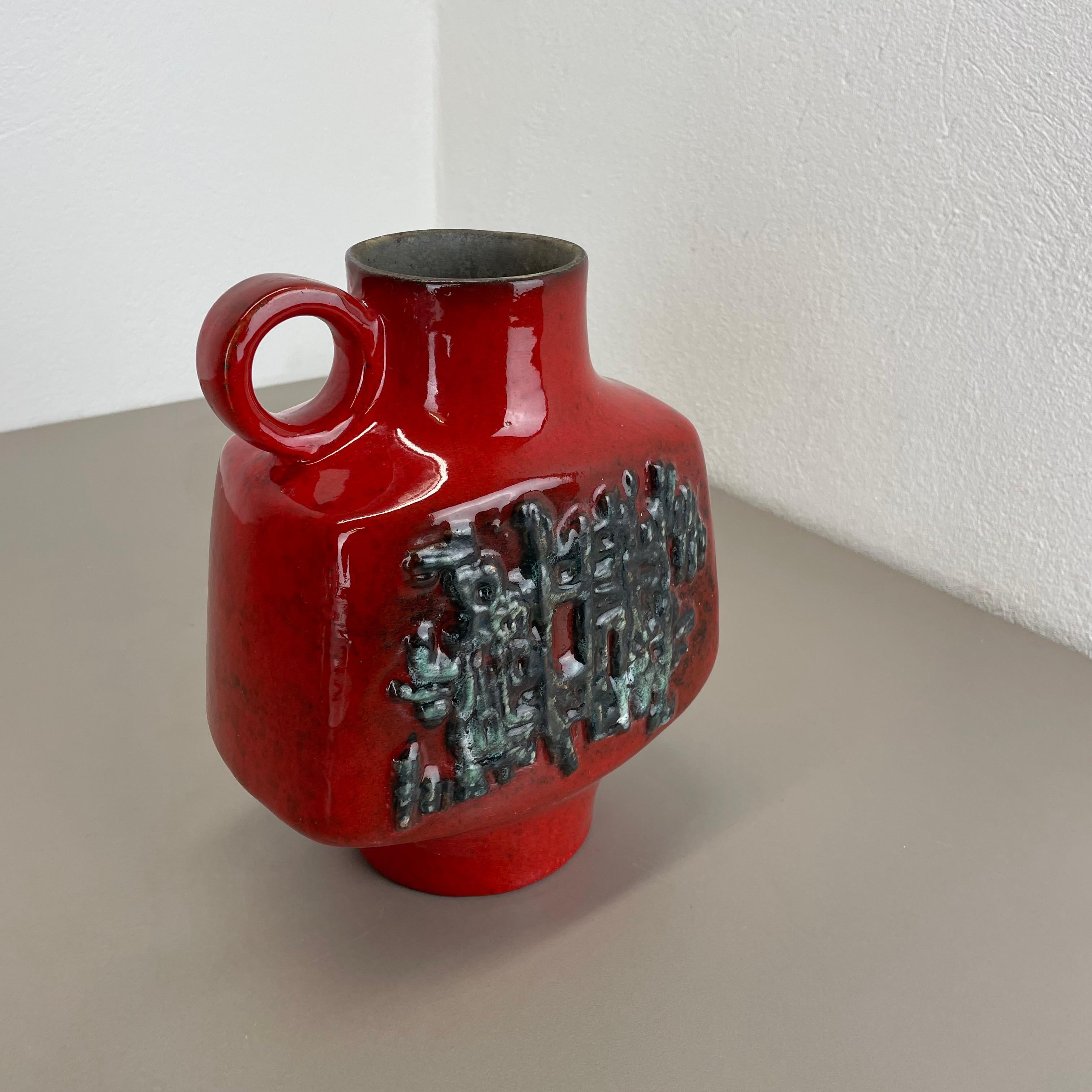 20th Century Large Ceramic Brutalist Vase FAT LAVA by Walter Gerhards, Germany, 1970s For Sale