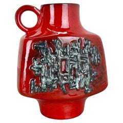 Large Ceramic Brutalist Vase FAT LAVA by Walter Gerhards, Germany, 1970s