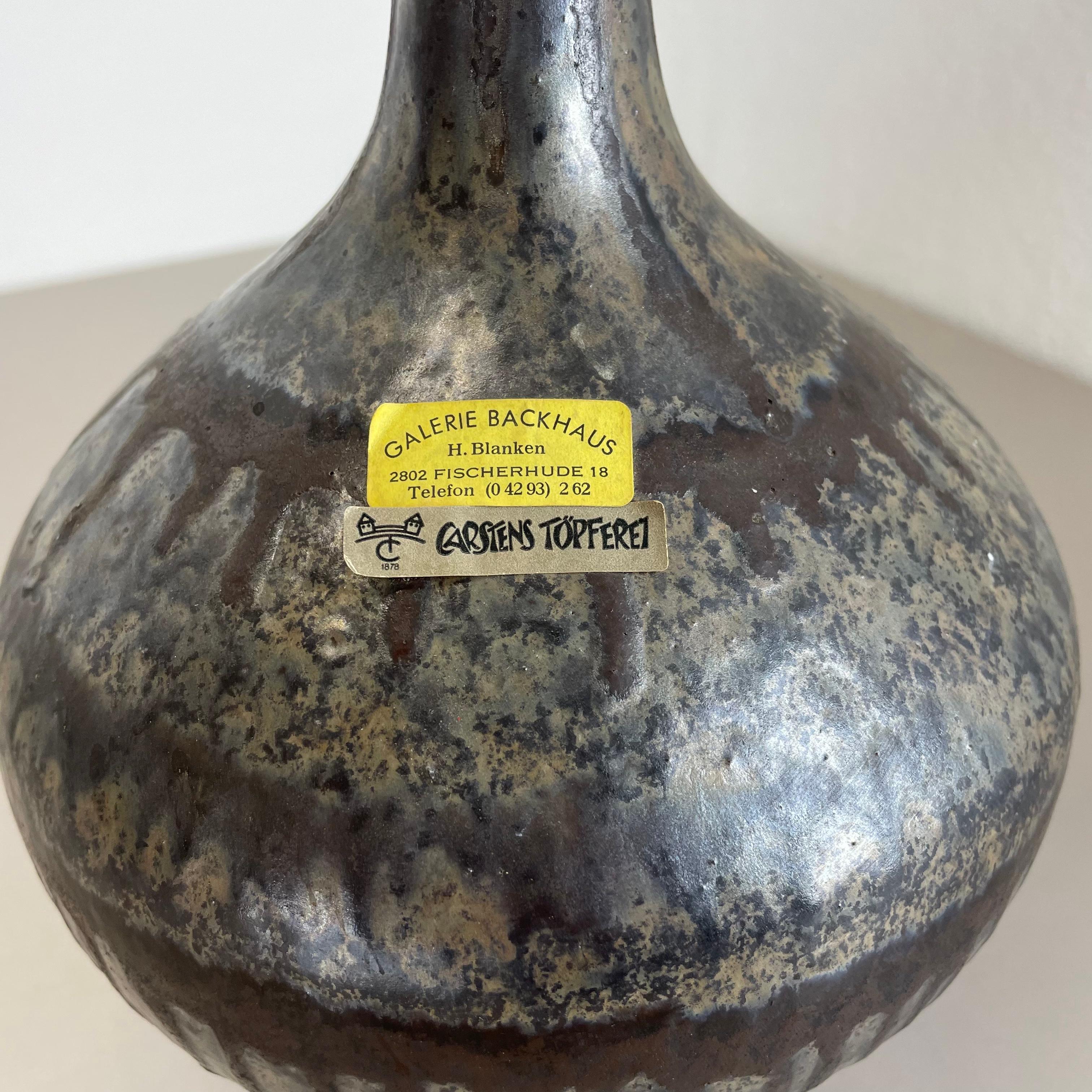 Large Ceramic Brutalist Vase Fat Lava Carstens Tönnieshof, Germany, 1970s For Sale 9