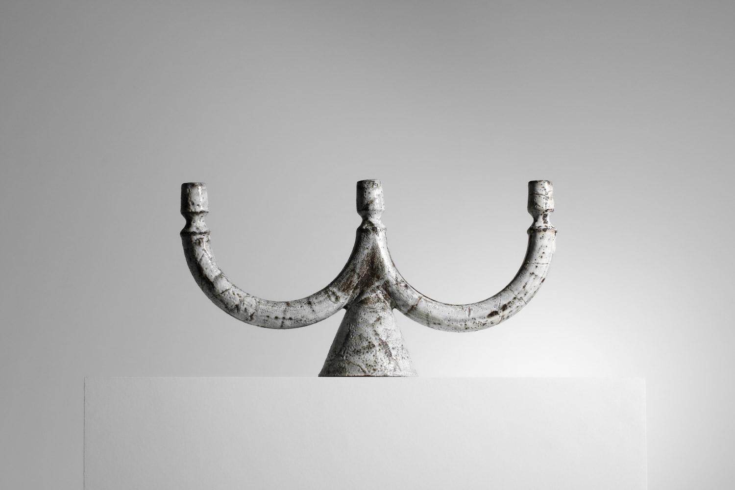 Mid-Century Modern Grand chandelier en céramique de Jean Derval Vallauris en vente