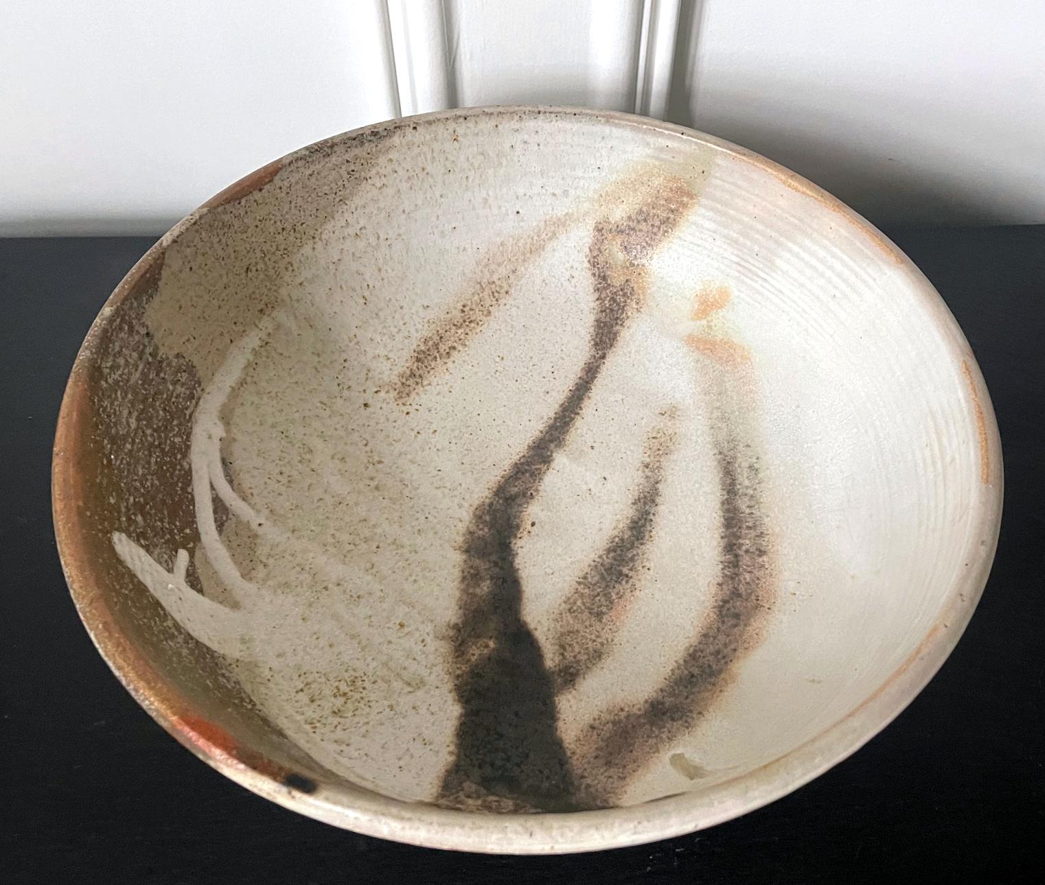 Large Ceramic Center Bowl Toshiko Takaezu For Sale 9