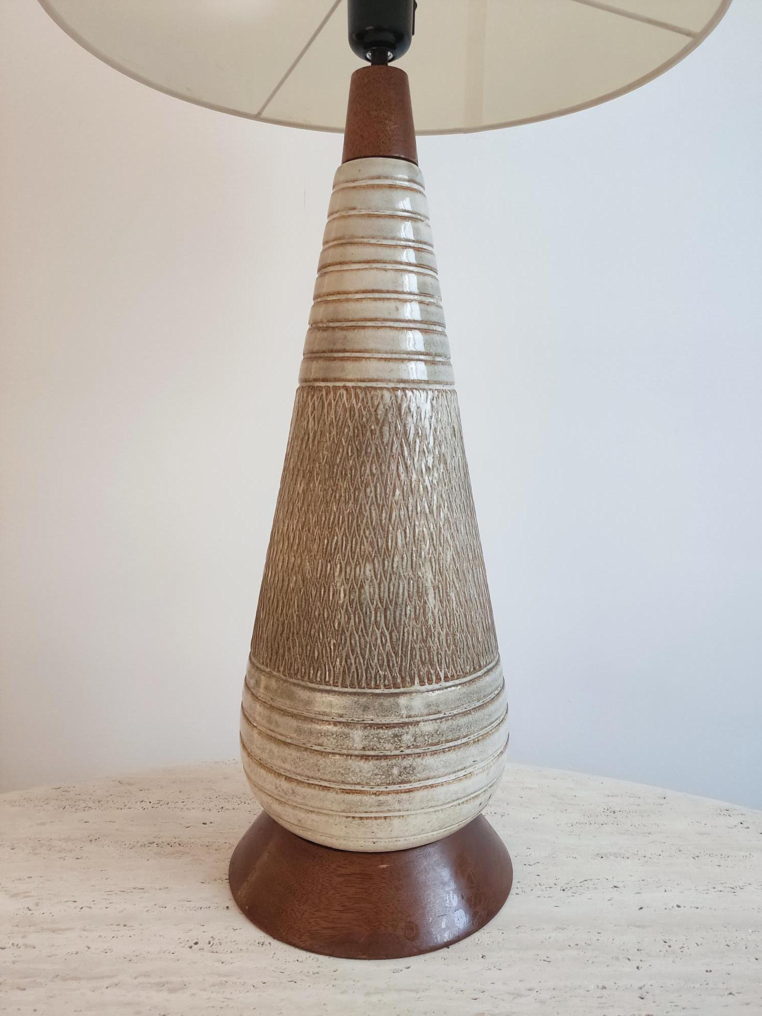 Mid-Century Modern Large ceramic danish lamp - mid century For Sale