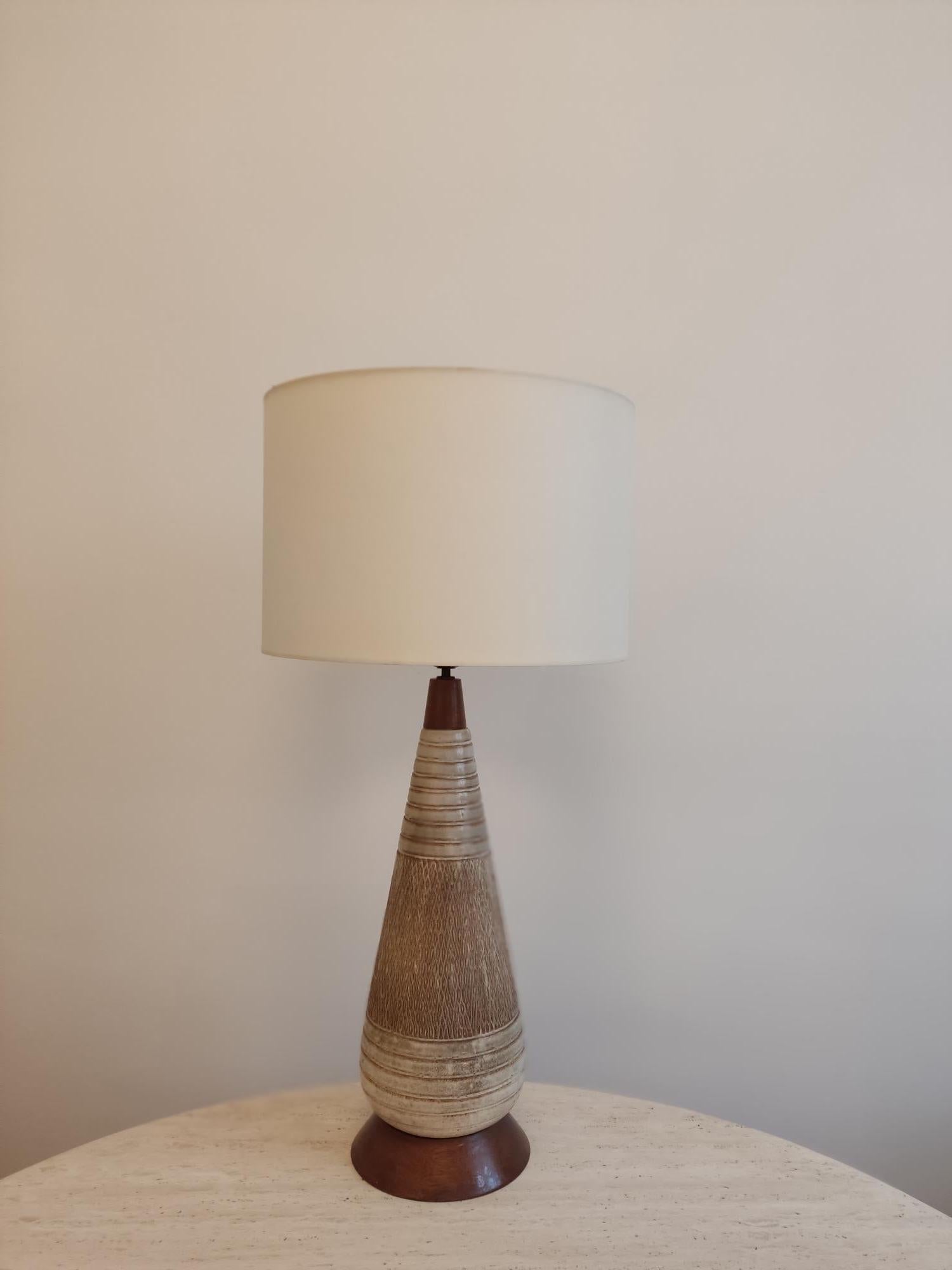 Danish Large ceramic danish lamp - mid century For Sale