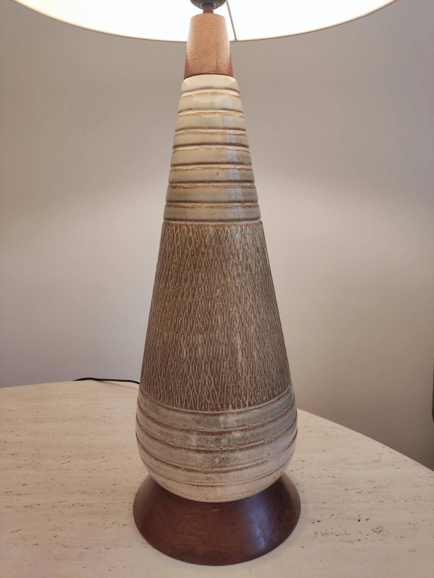 Large ceramic danish lamp - mid century For Sale 1
